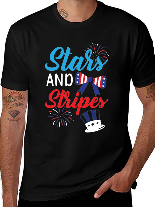 Stars and Stripes Patriotic Graphic T-Shirt