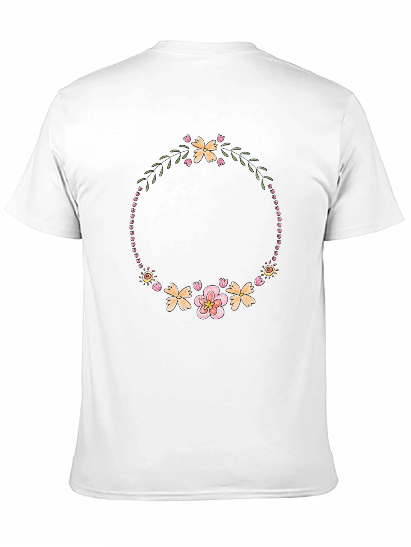 Floral Wreath T-Shirt - Black