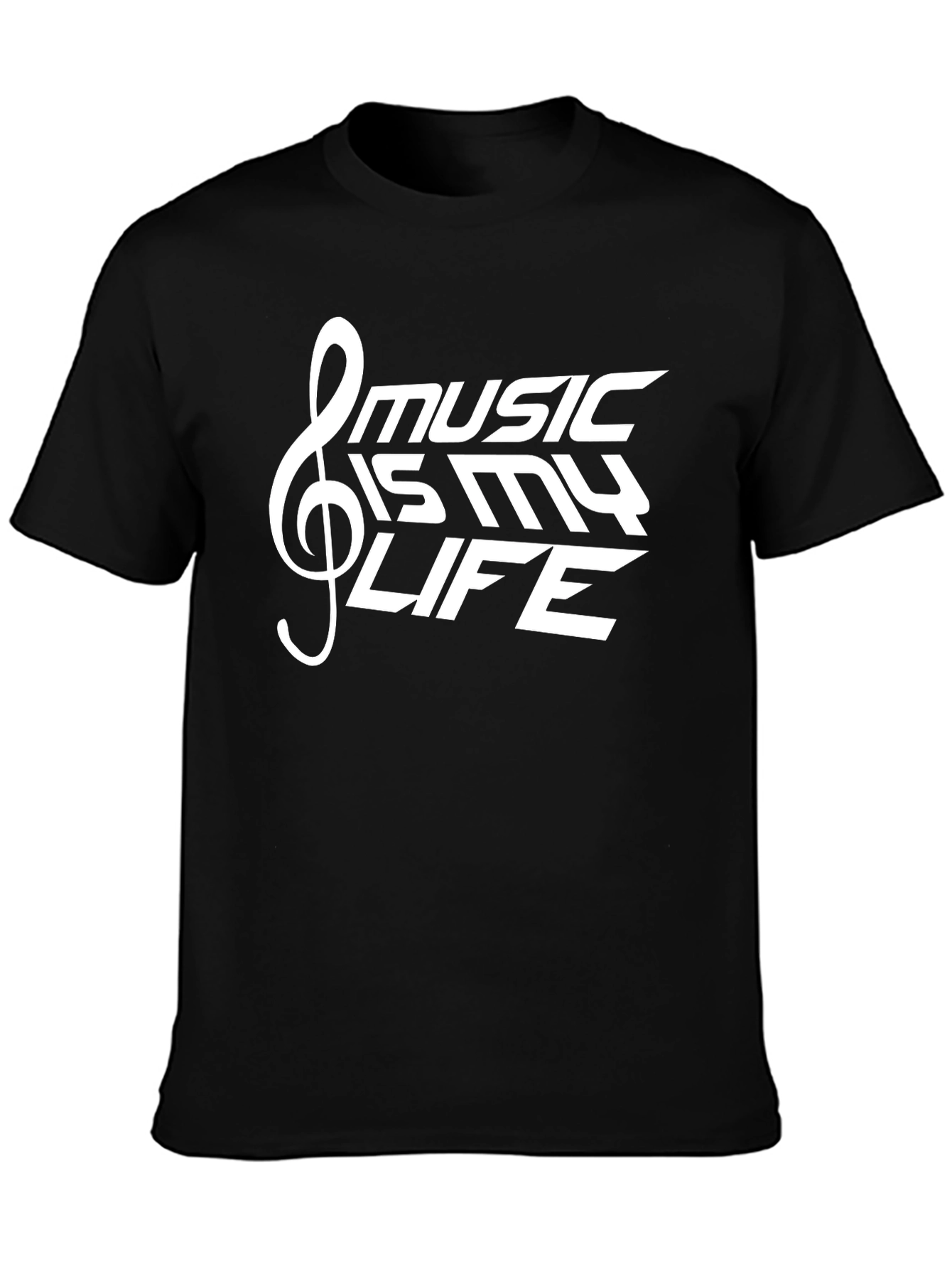 Music is My Life Black T-Shirt