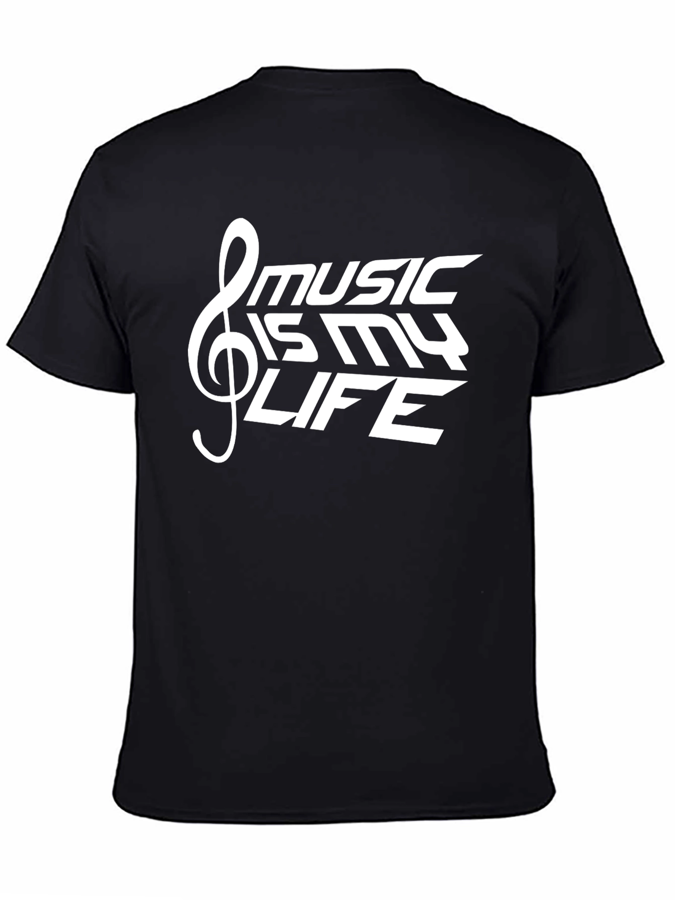 Music is My Life Black T-Shirt