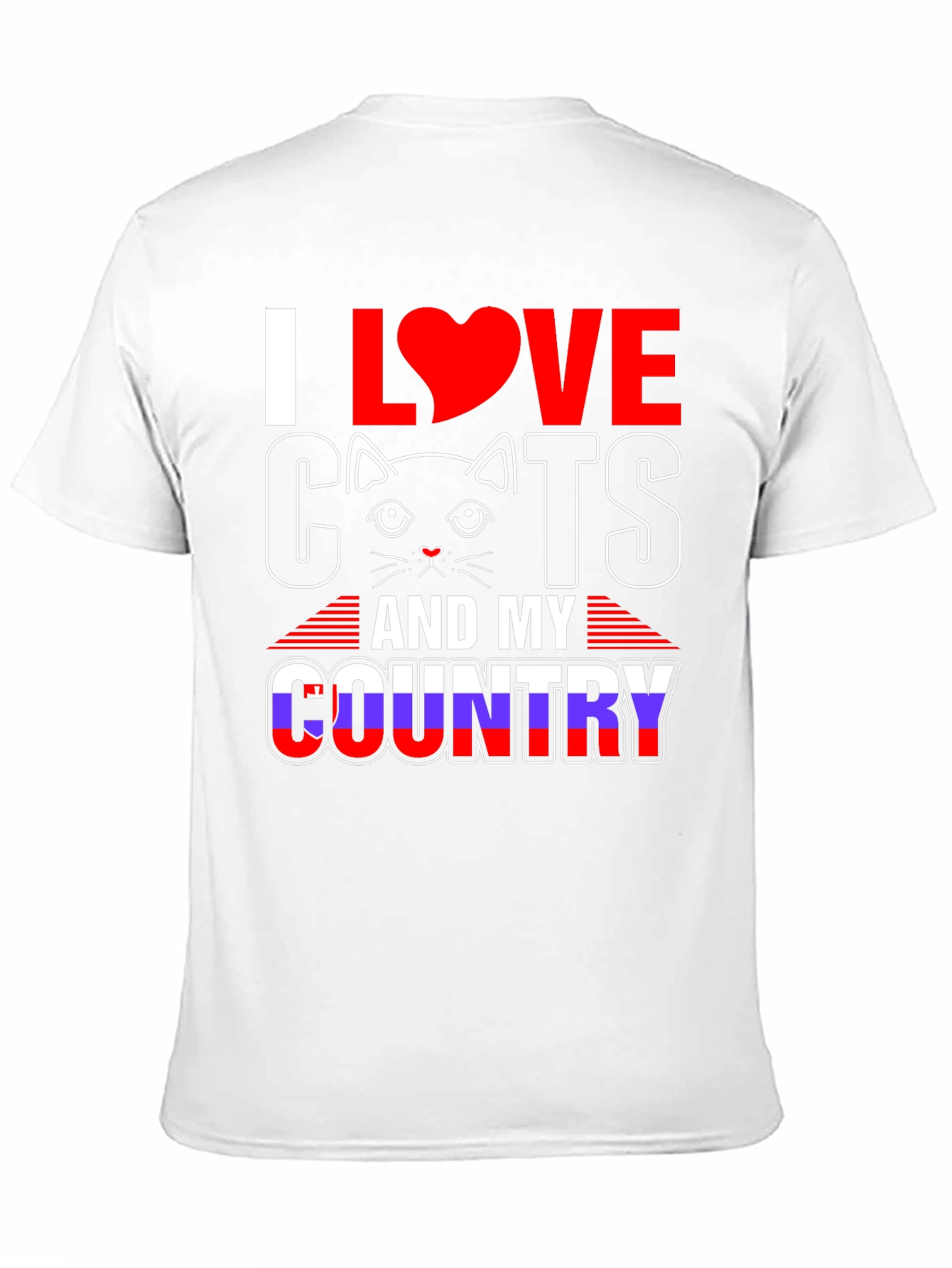 I Love Cats and My Country Graphic Tee