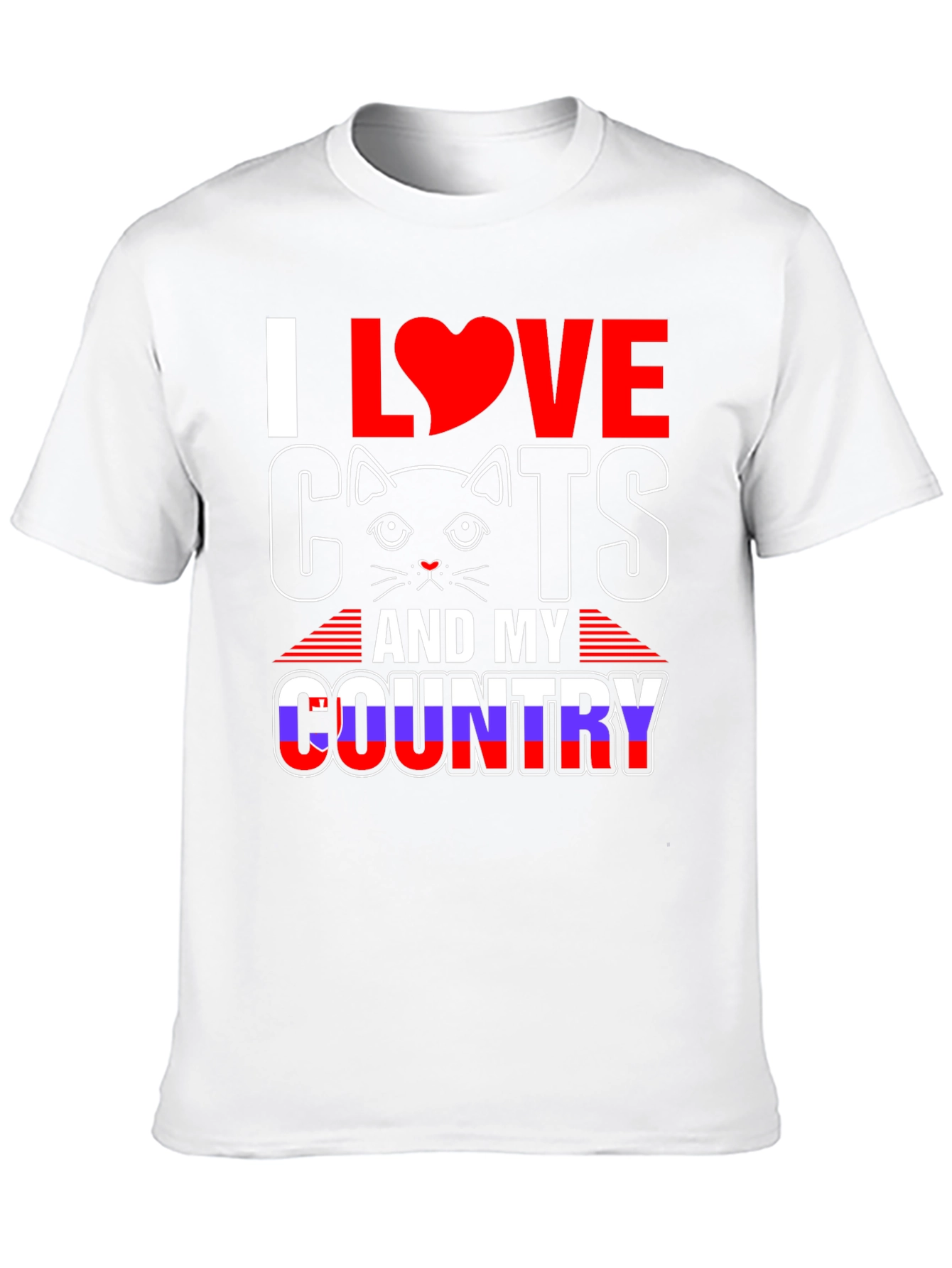 I Love Cats and My Country Graphic Tee