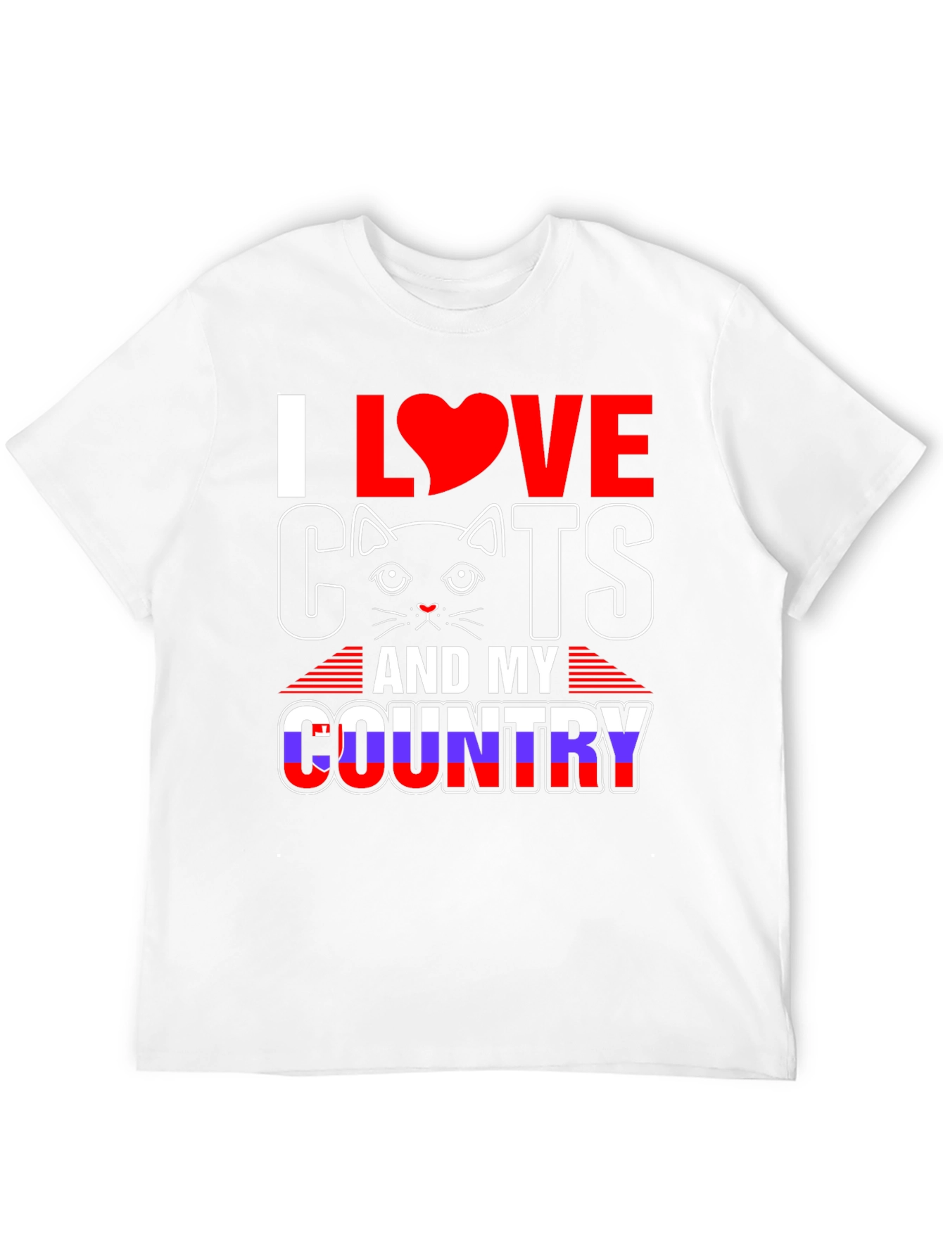 I Love Cats and My Country Graphic Tee