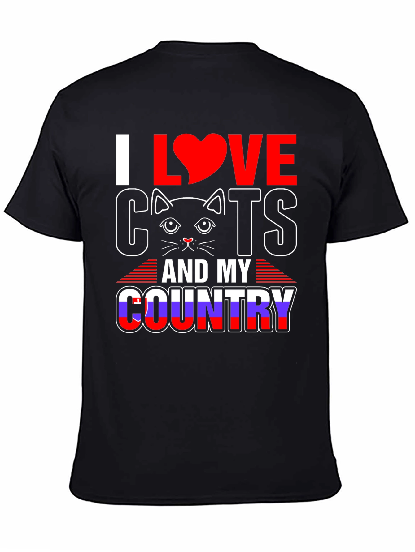 I Love Cats and My Country Graphic Tee