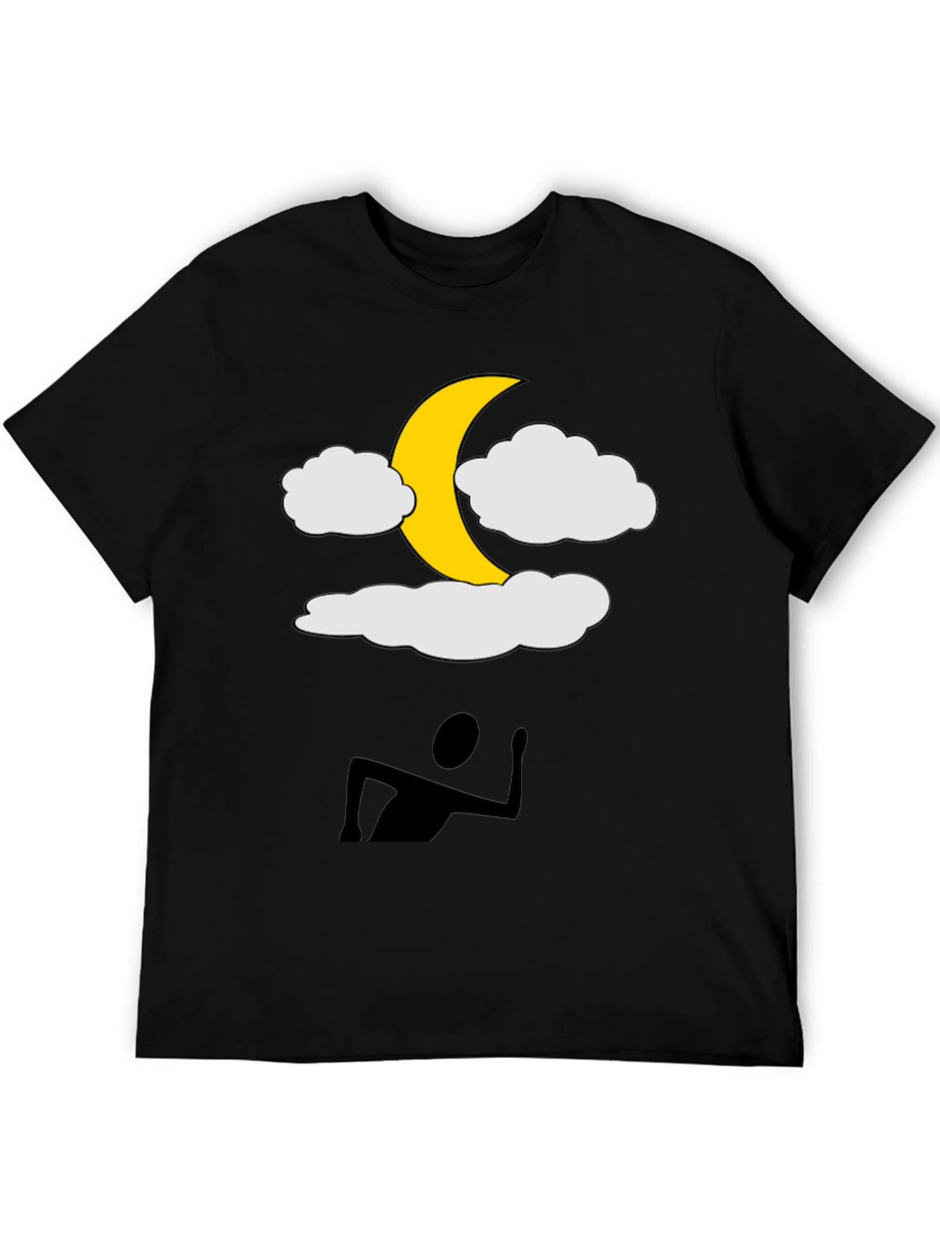 Moonlit Dreams Tee - Fun Graphic Black T-Shirt