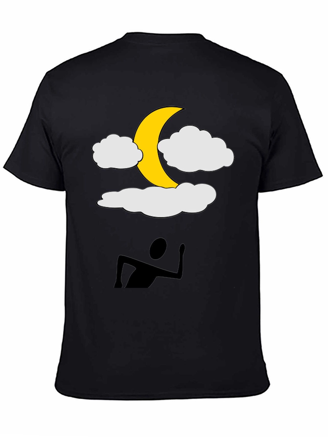 Moonlit Dreams Tee - Fun Graphic Black T-Shirt