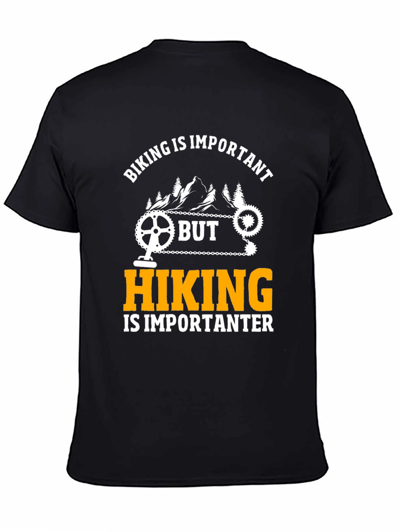 Funny Biking and Hiking Graphic T-Shirt