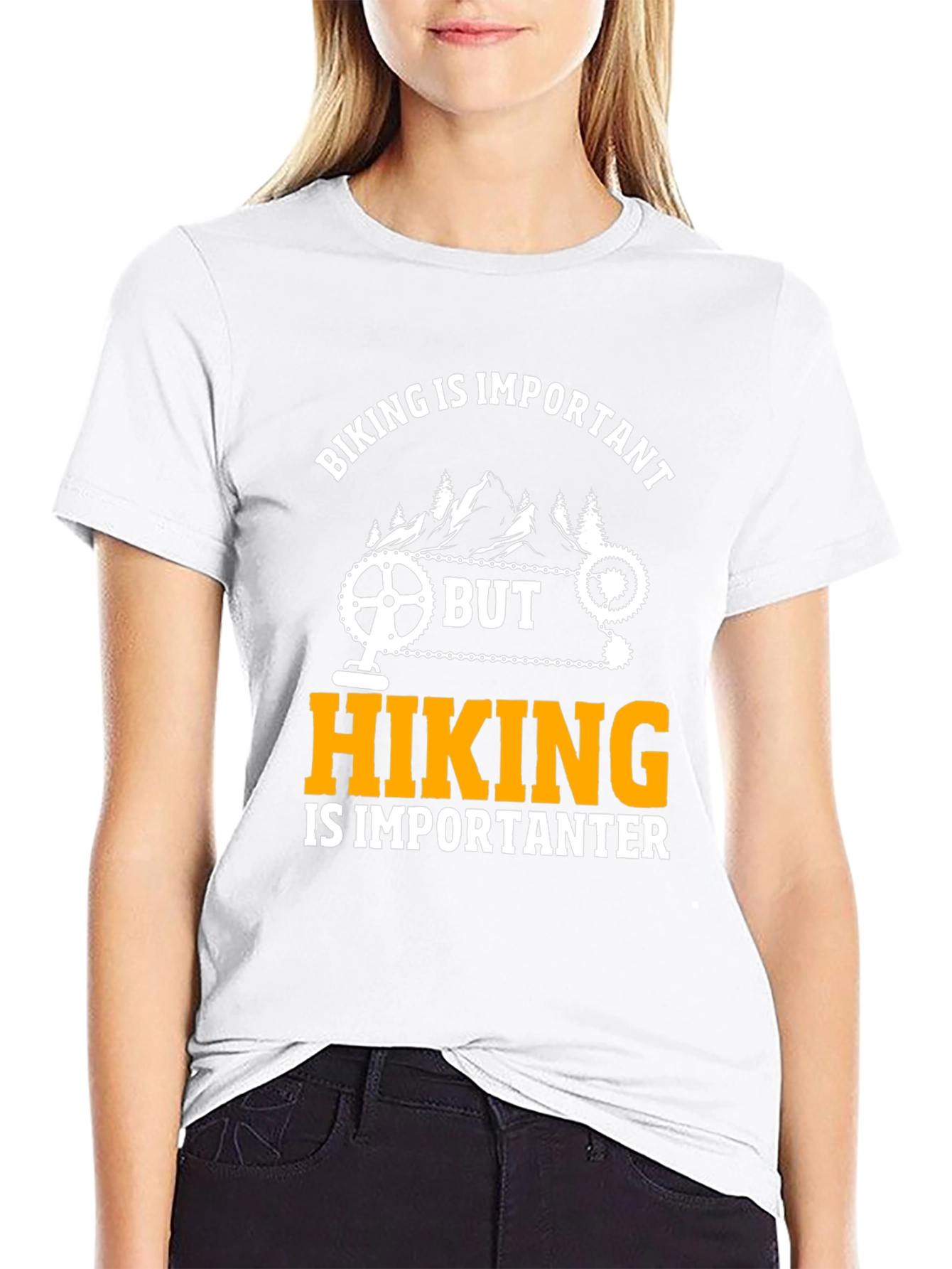 Funny Biking and Hiking Graphic T-Shirt