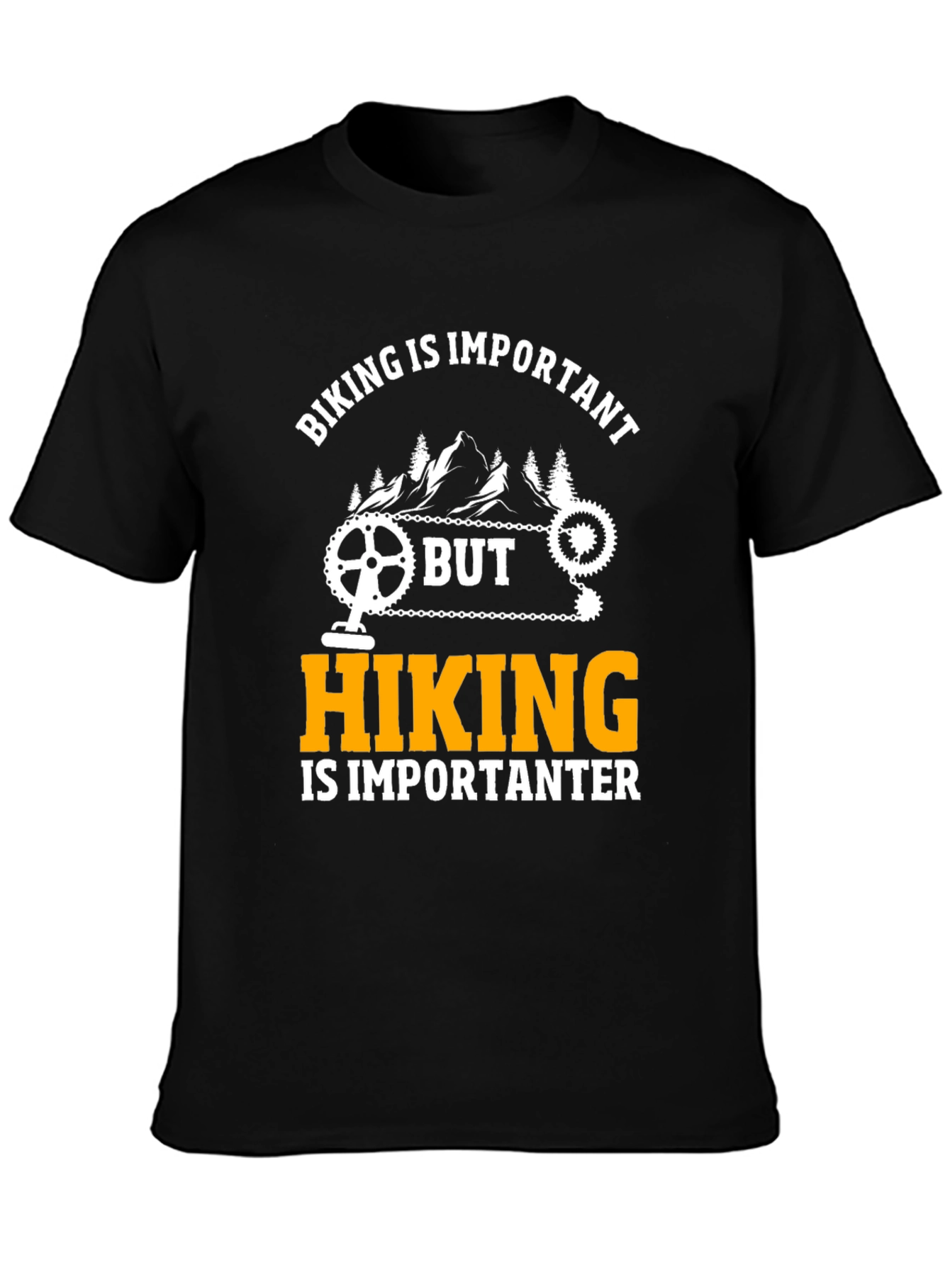 Funny Biking and Hiking Graphic T-Shirt