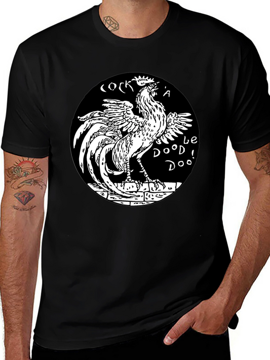 Cock-a-doodle-doo Black Graphic Tee