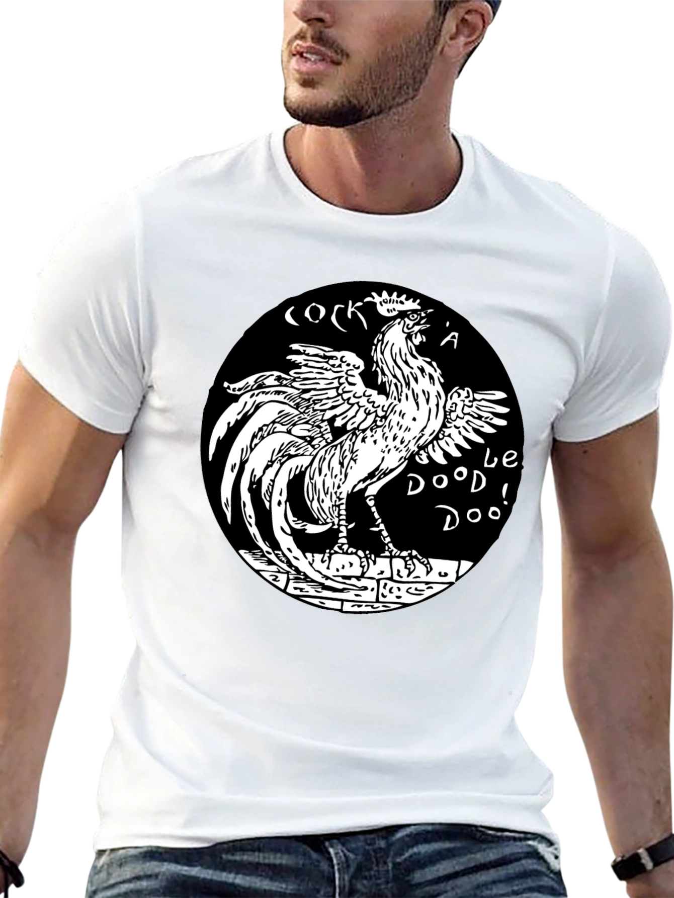 Cock-a-doodle-doo Black Graphic Tee