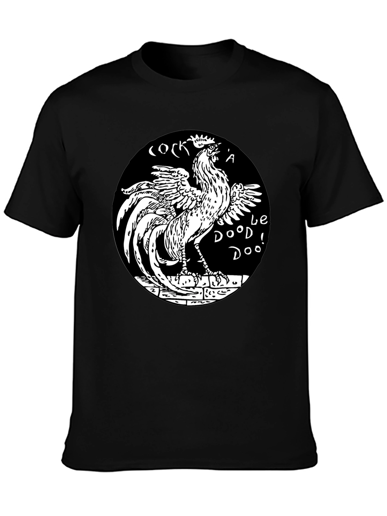 Cock-a-doodle-doo Black Graphic Tee