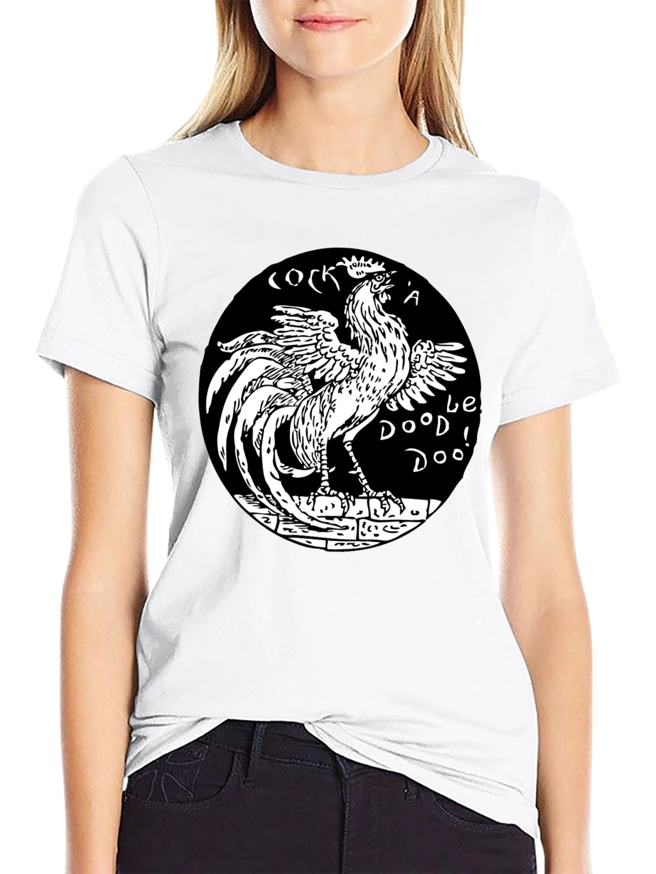 Cock-a-doodle-doo Black Graphic Tee