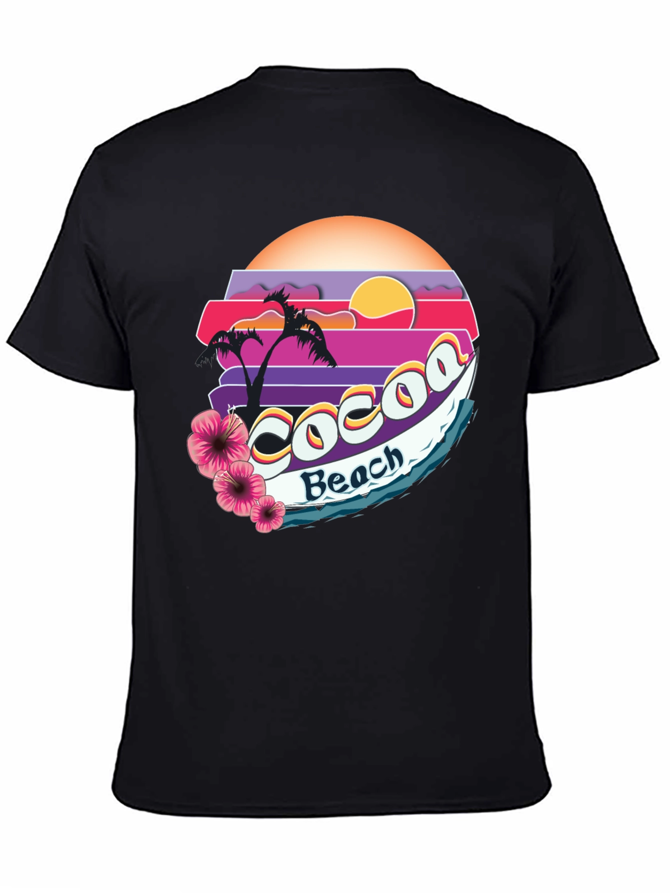 Cocoa Beach Retro Sunset Graphic Tee