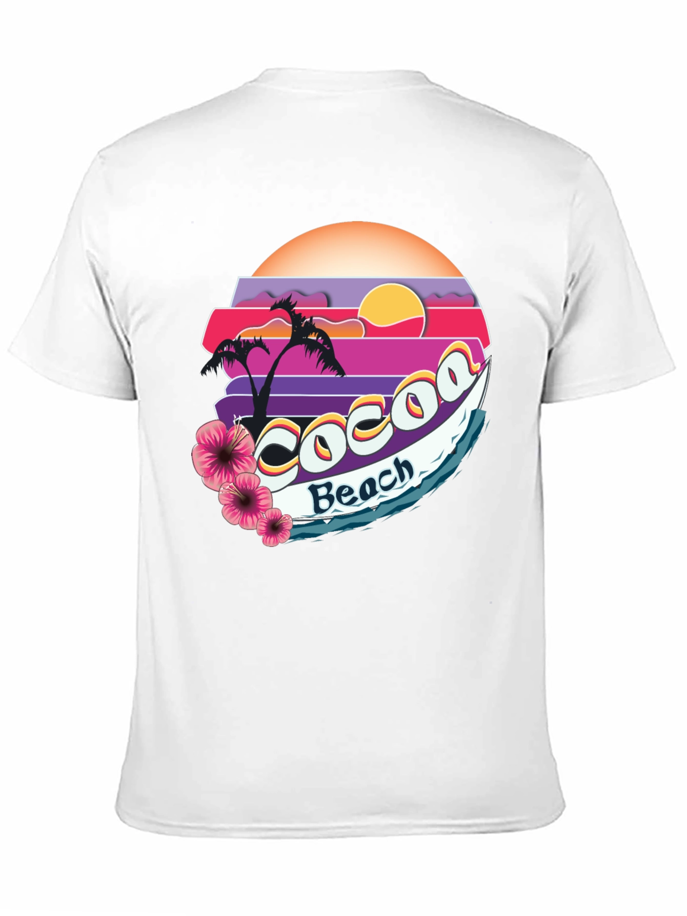 Cocoa Beach Retro Sunset Graphic Tee