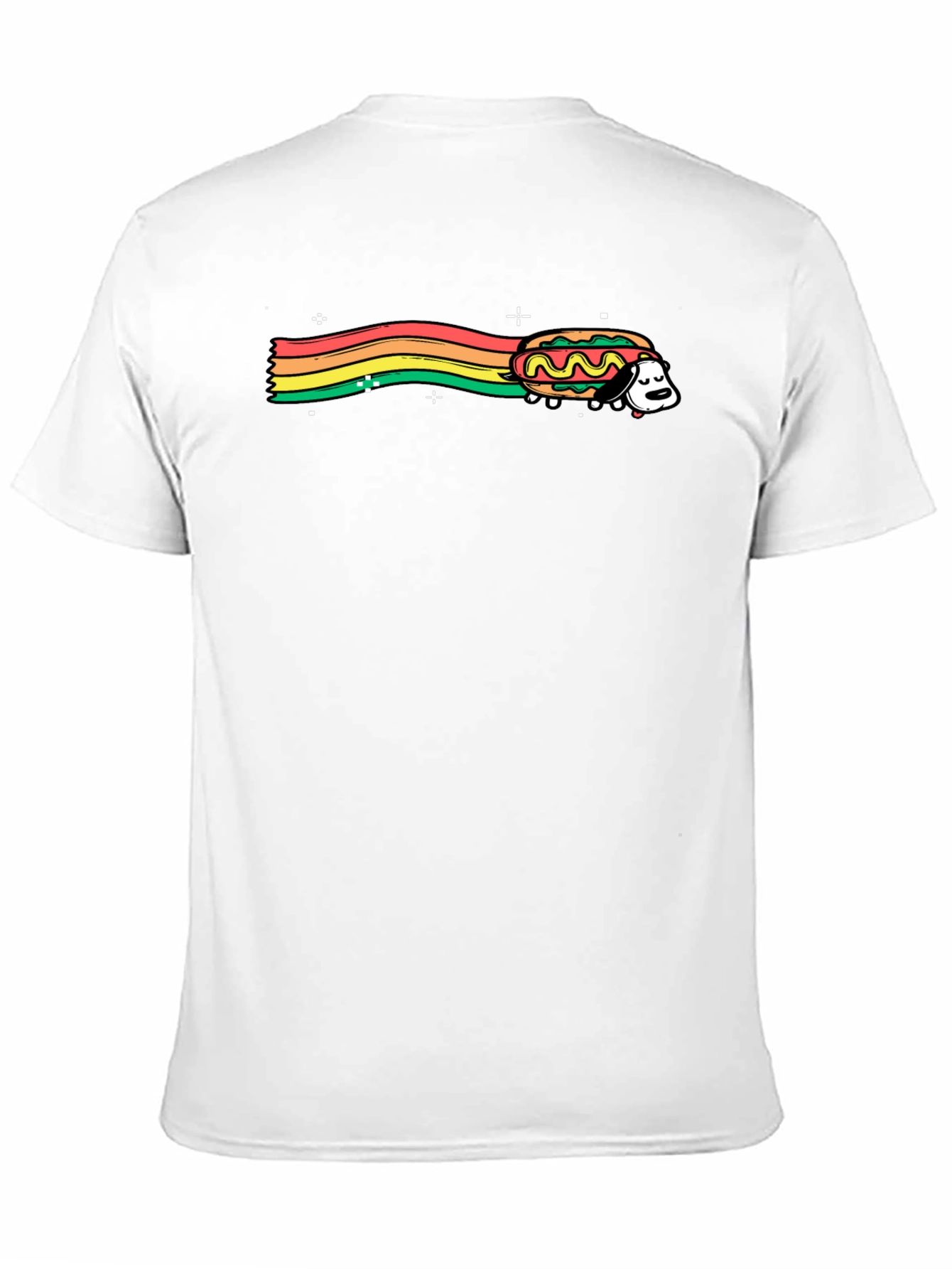 Rainbow Dog Hotdog Graphic T-Shirt