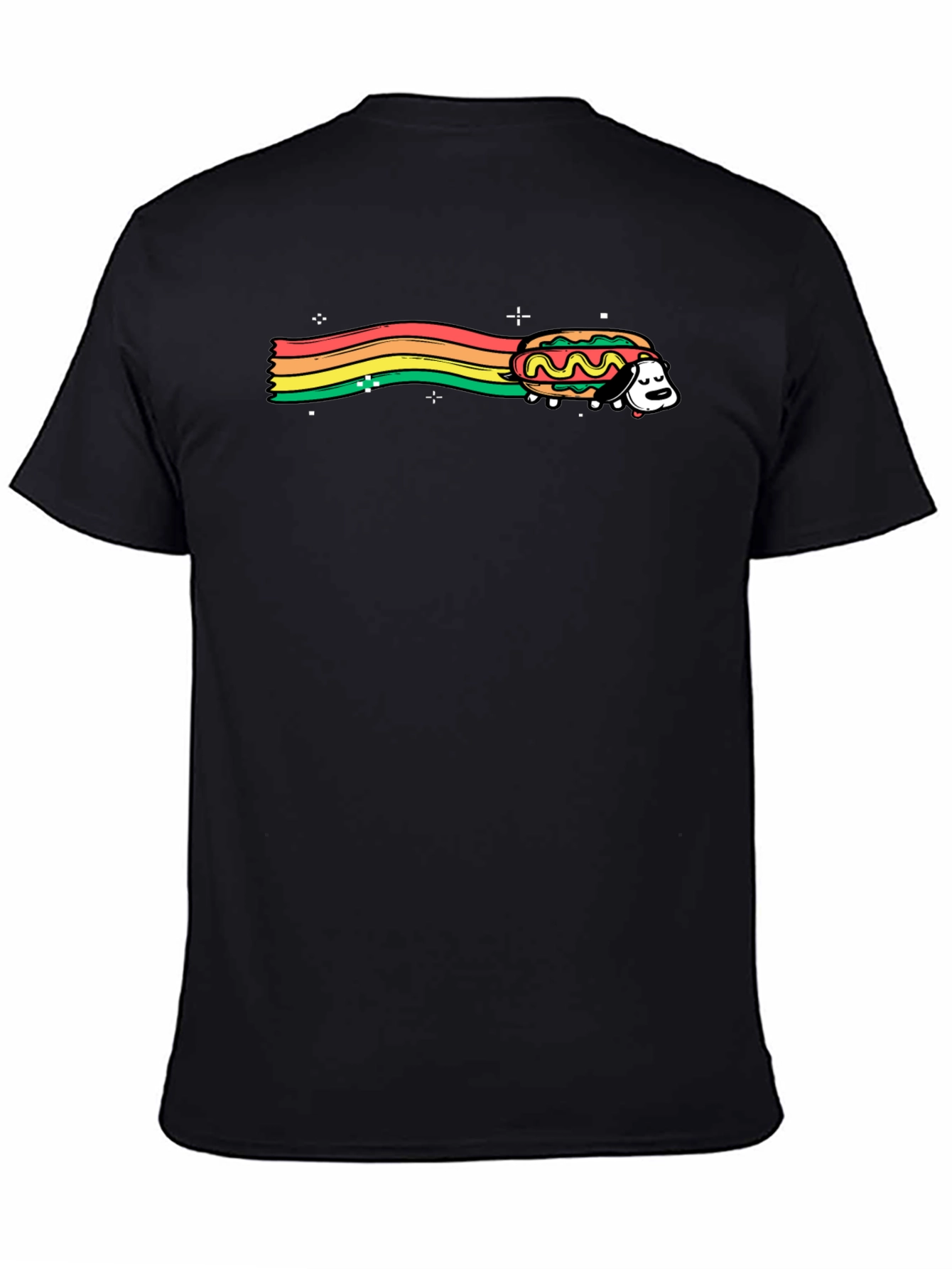 Rainbow Dog Hotdog Graphic T-Shirt