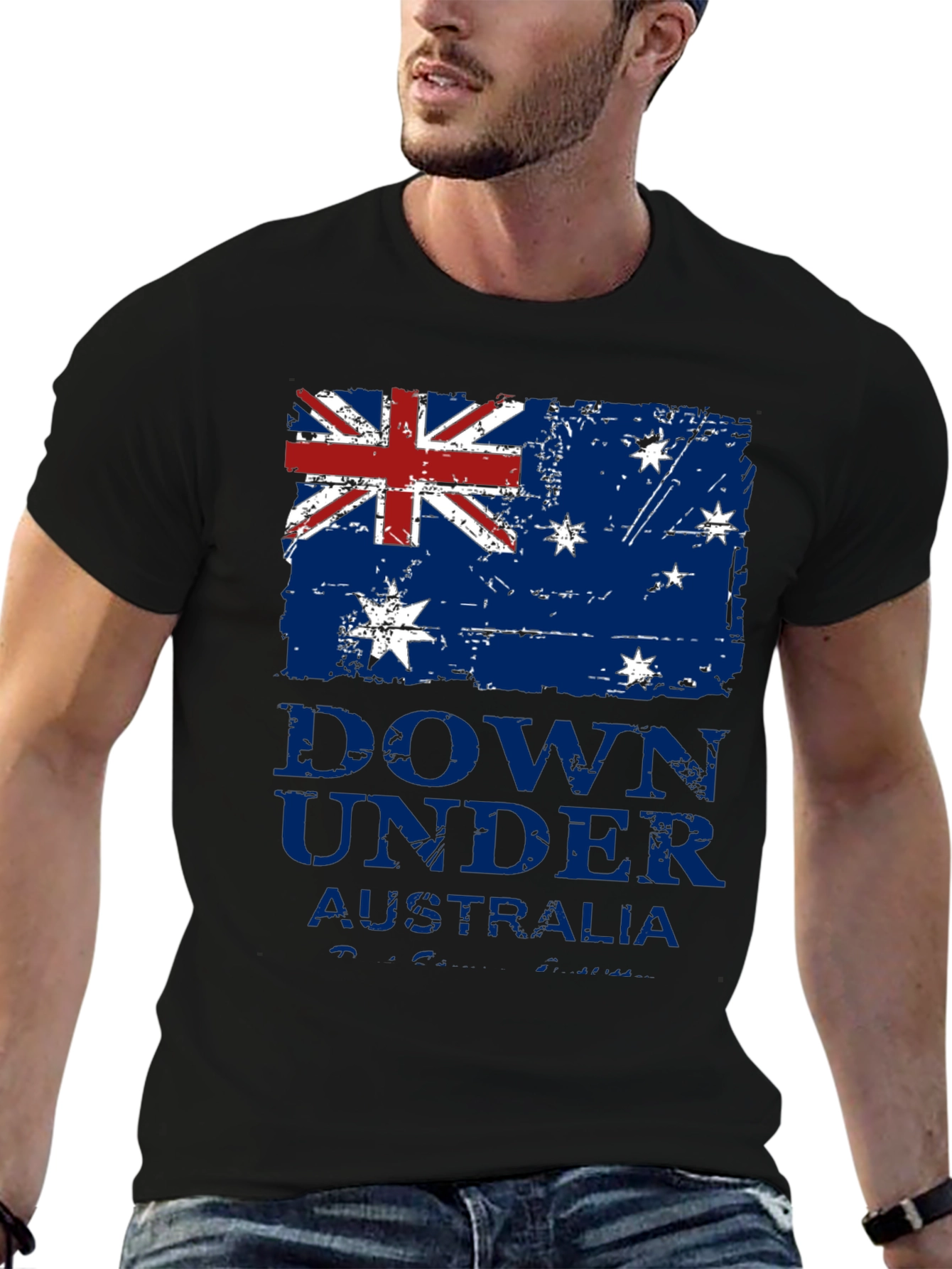 Down Under Australia Flag Graphic T-Shirt
