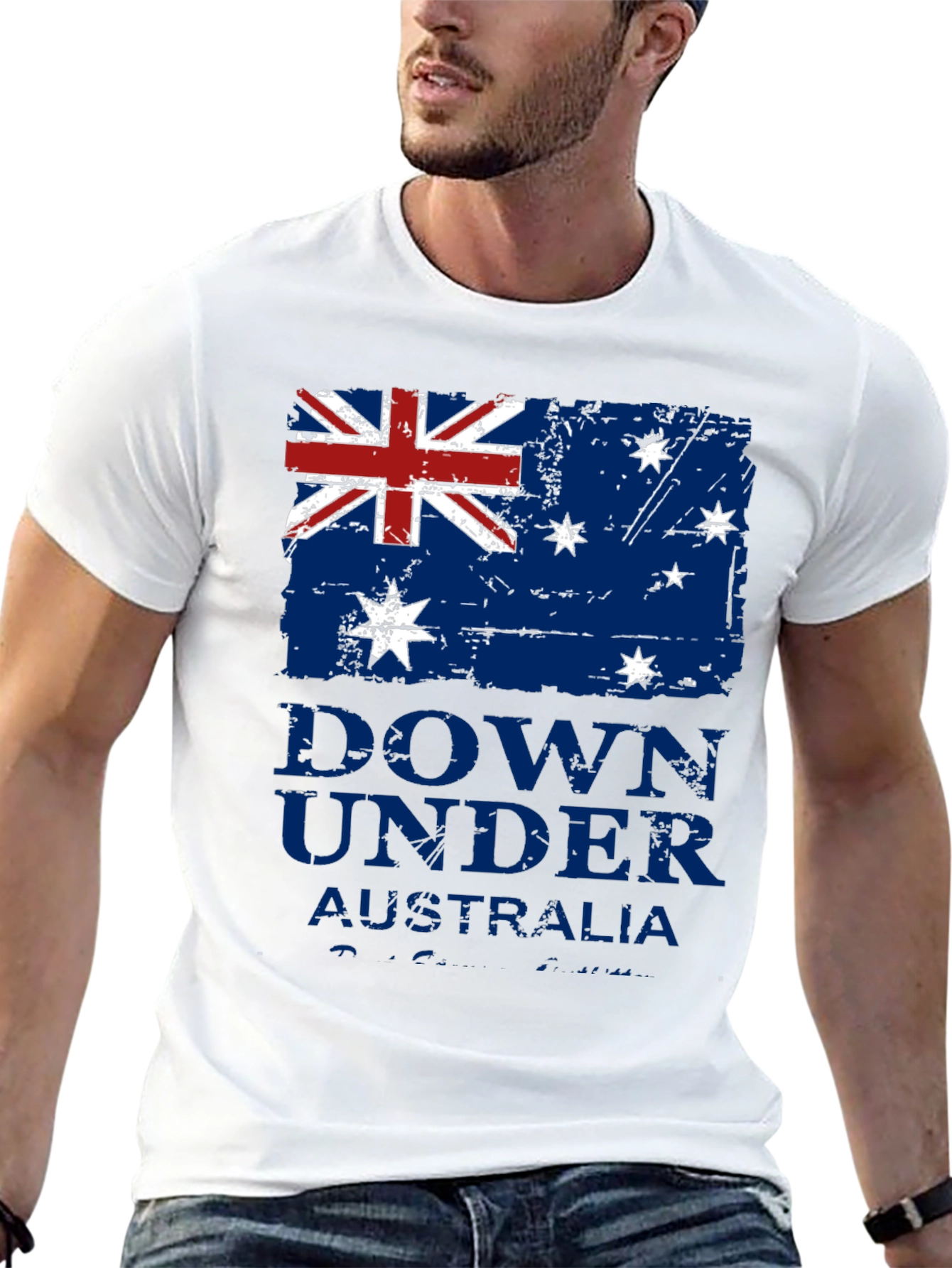 Down Under Australia Flag Graphic T-Shirt