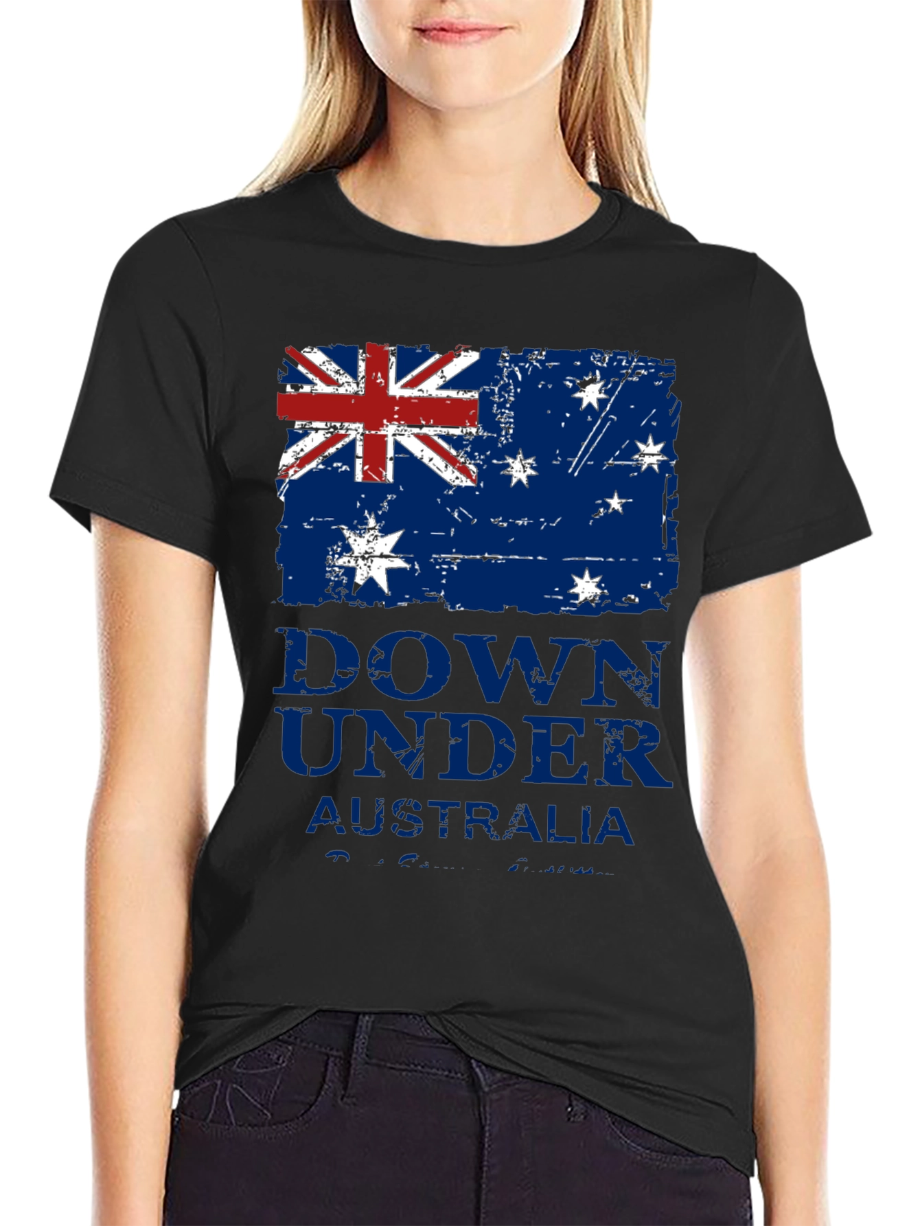 Down Under Australia Flag Graphic T-Shirt