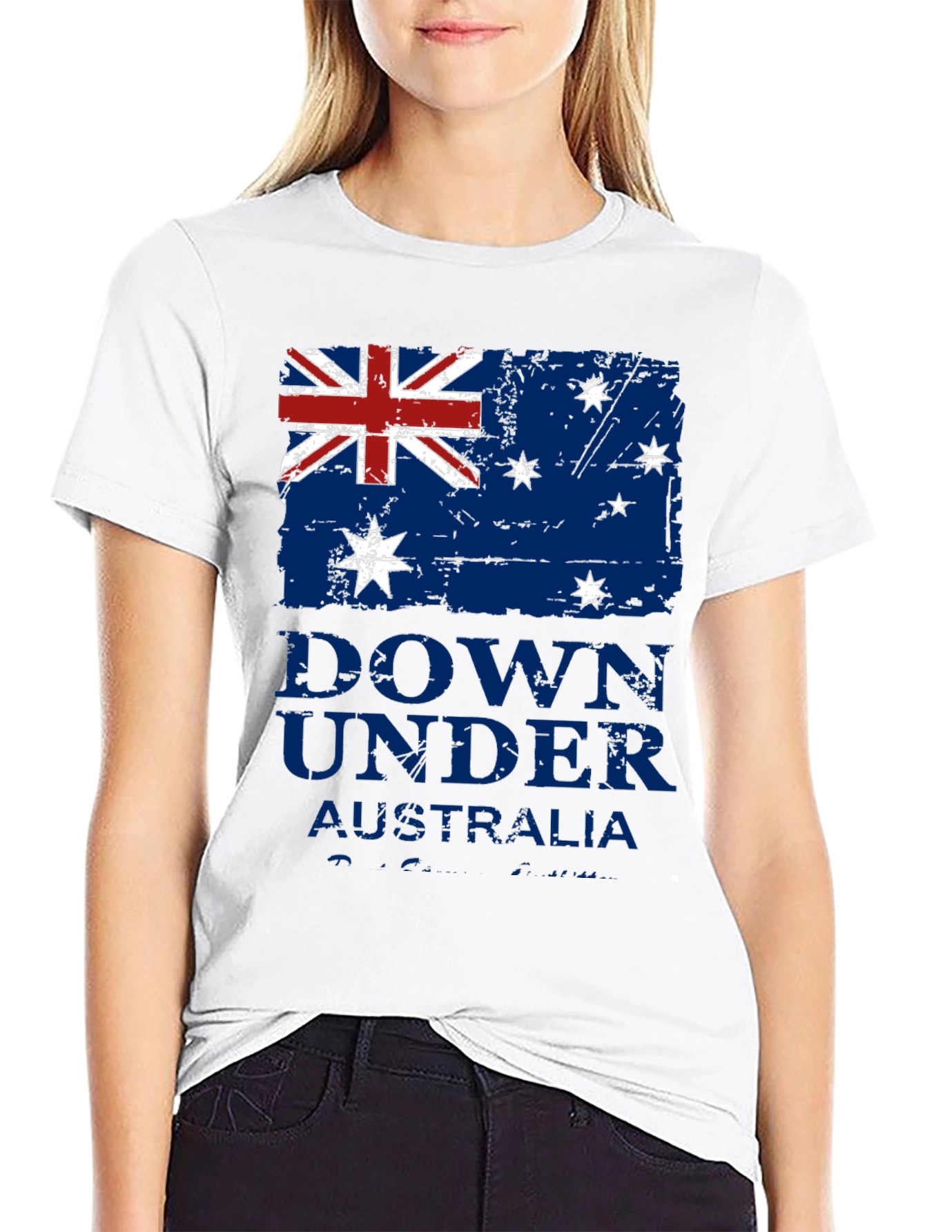 Down Under Australia Flag Graphic T-Shirt