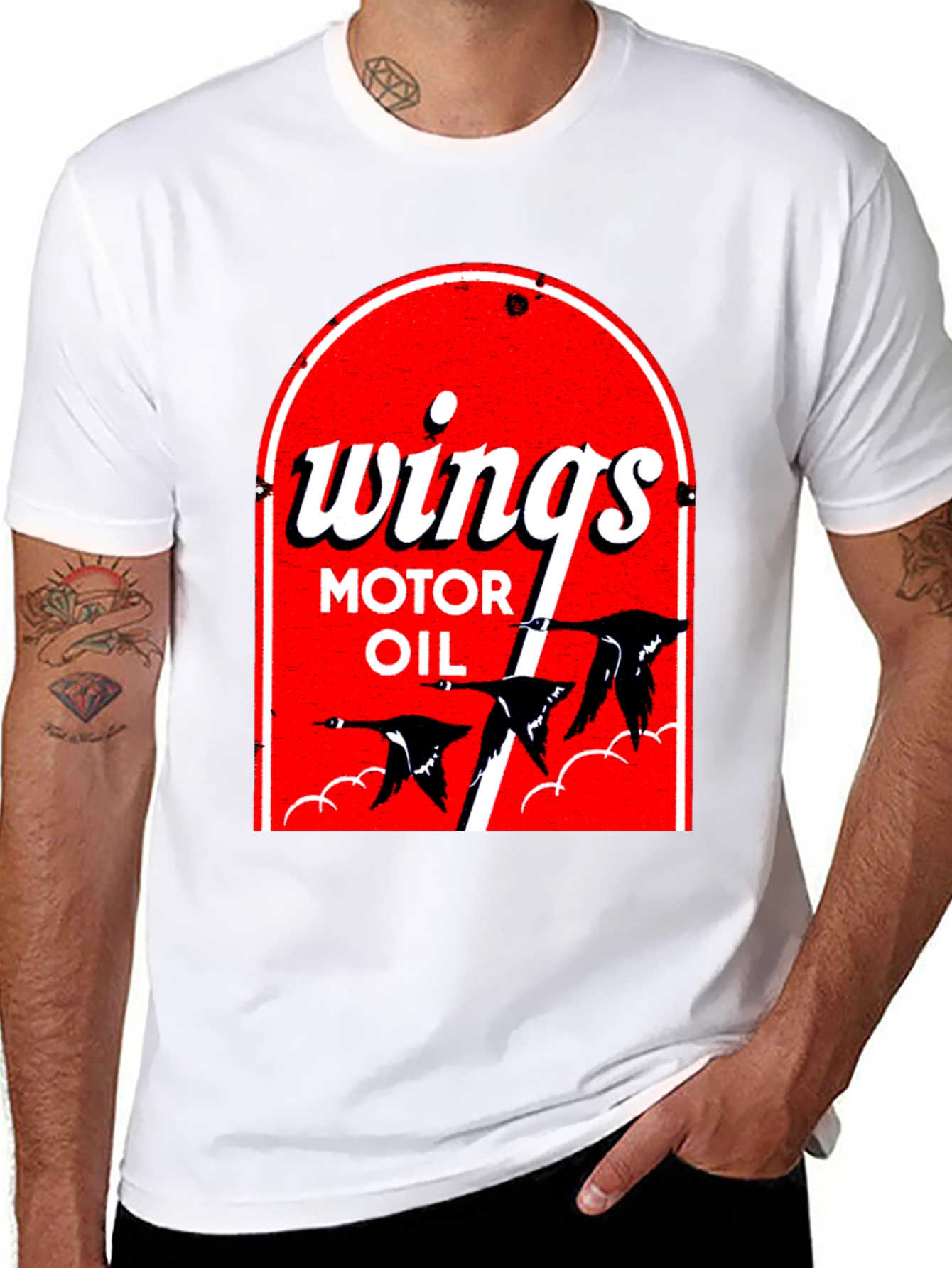 Wings Motor Oil Graphic T-Shirt