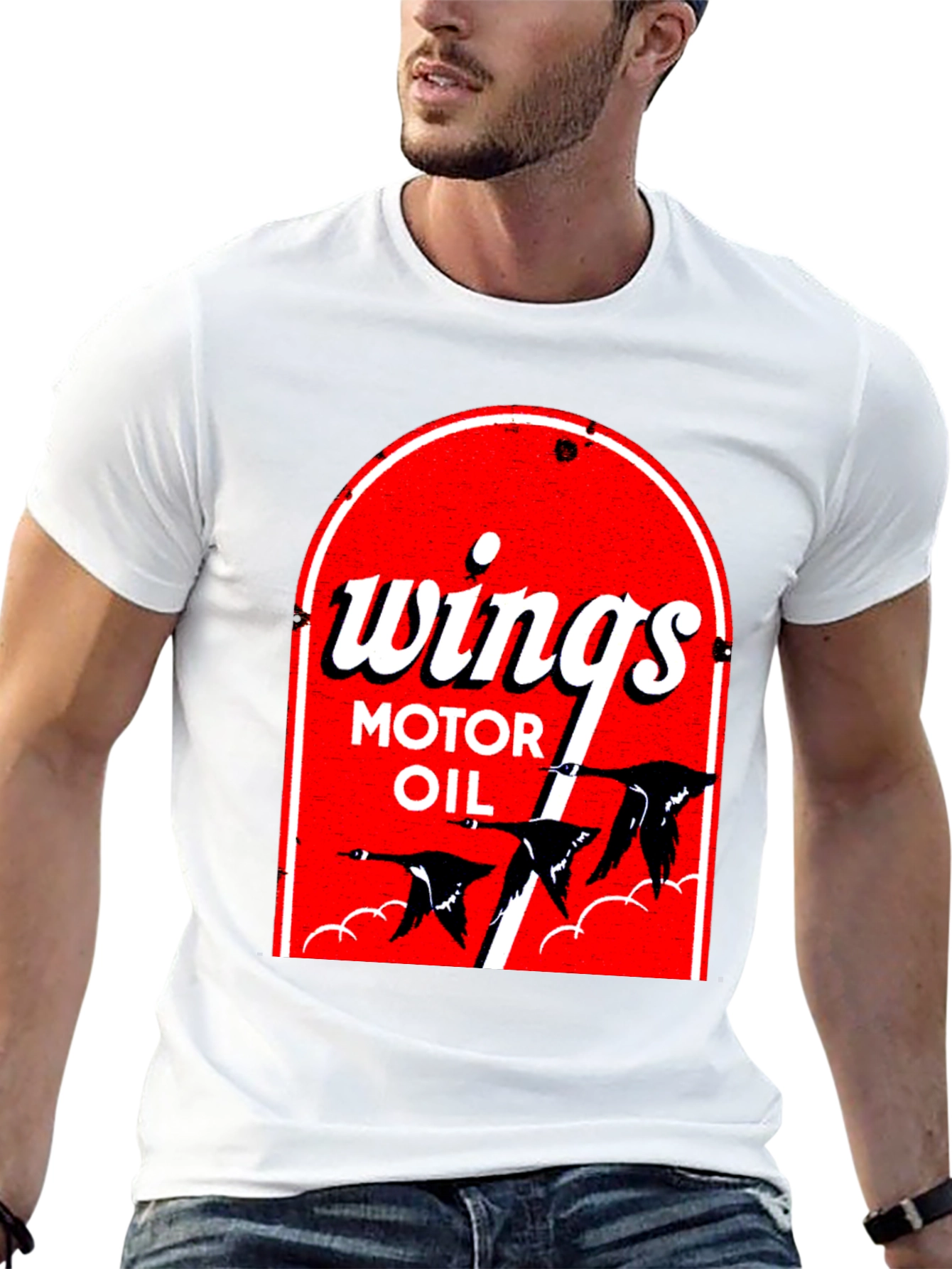 Wings Motor Oil Graphic T-Shirt