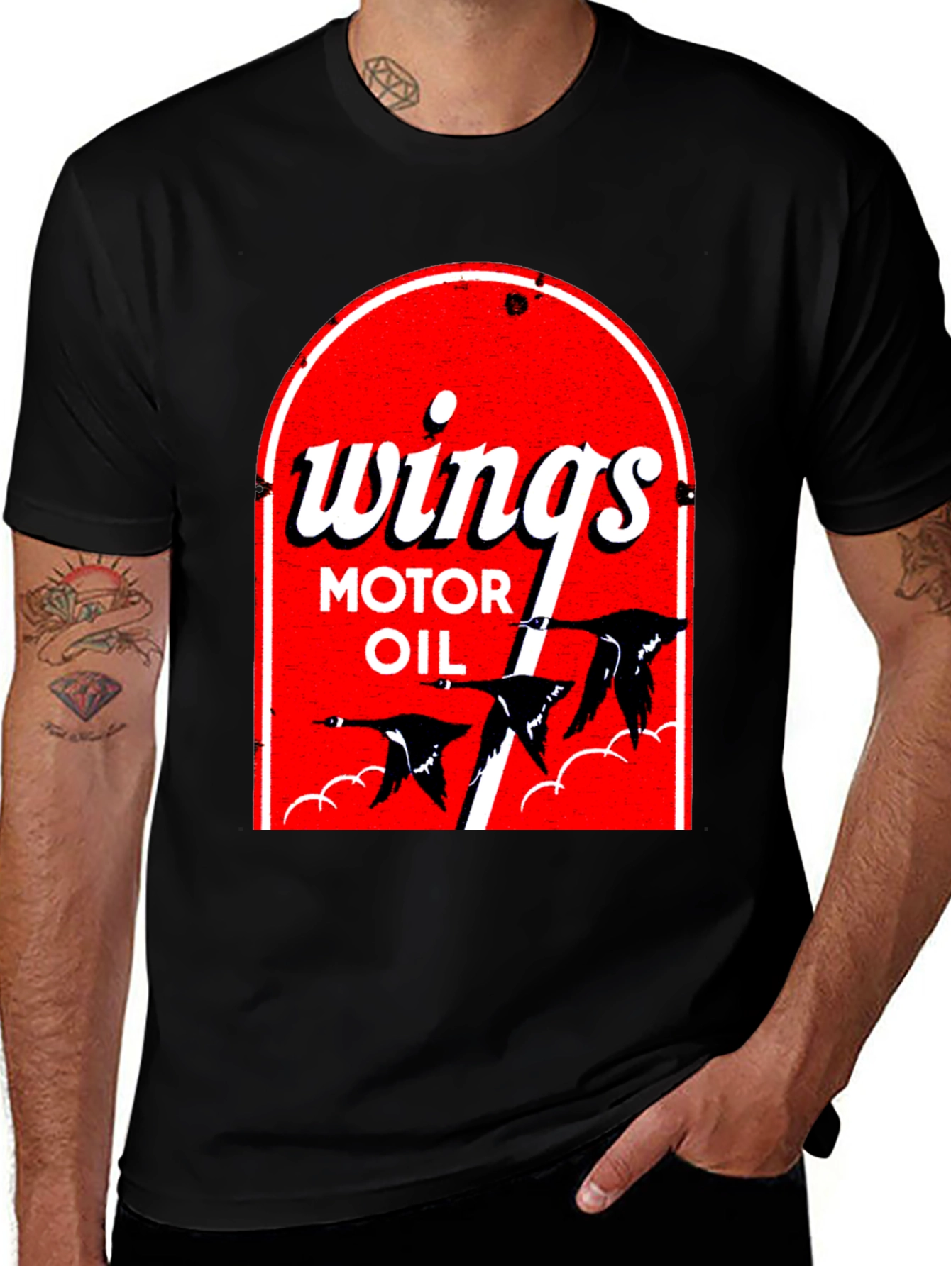 Wings Motor Oil Graphic T-Shirt