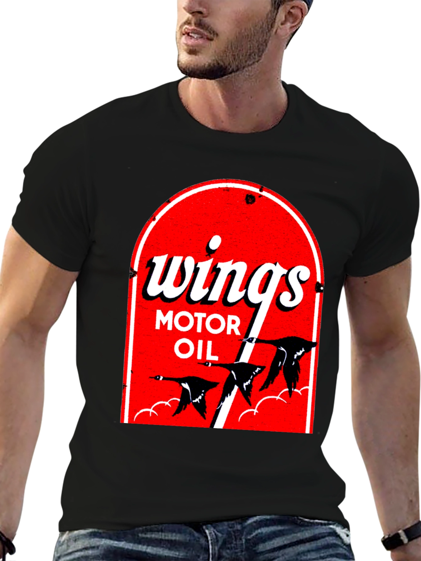 Wings Motor Oil Graphic T-Shirt