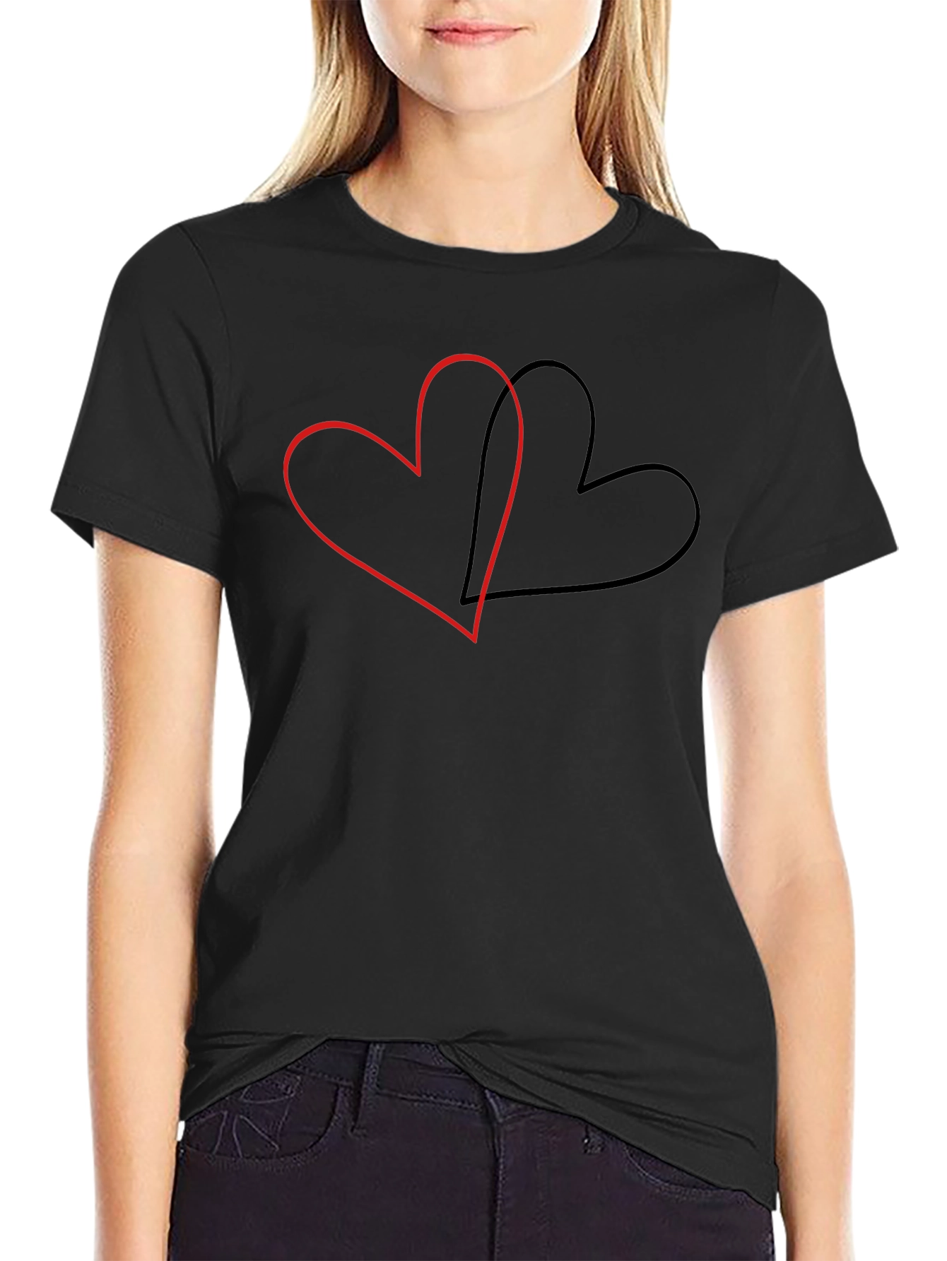 Heart Outline Graphic T-Shirt