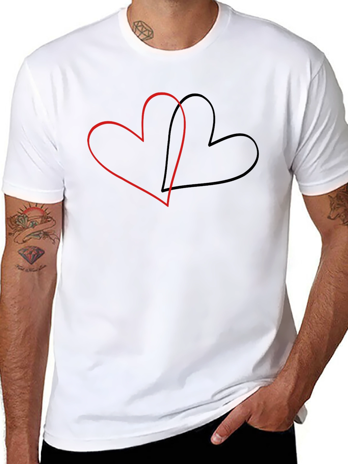Heart Outline Graphic T-Shirt