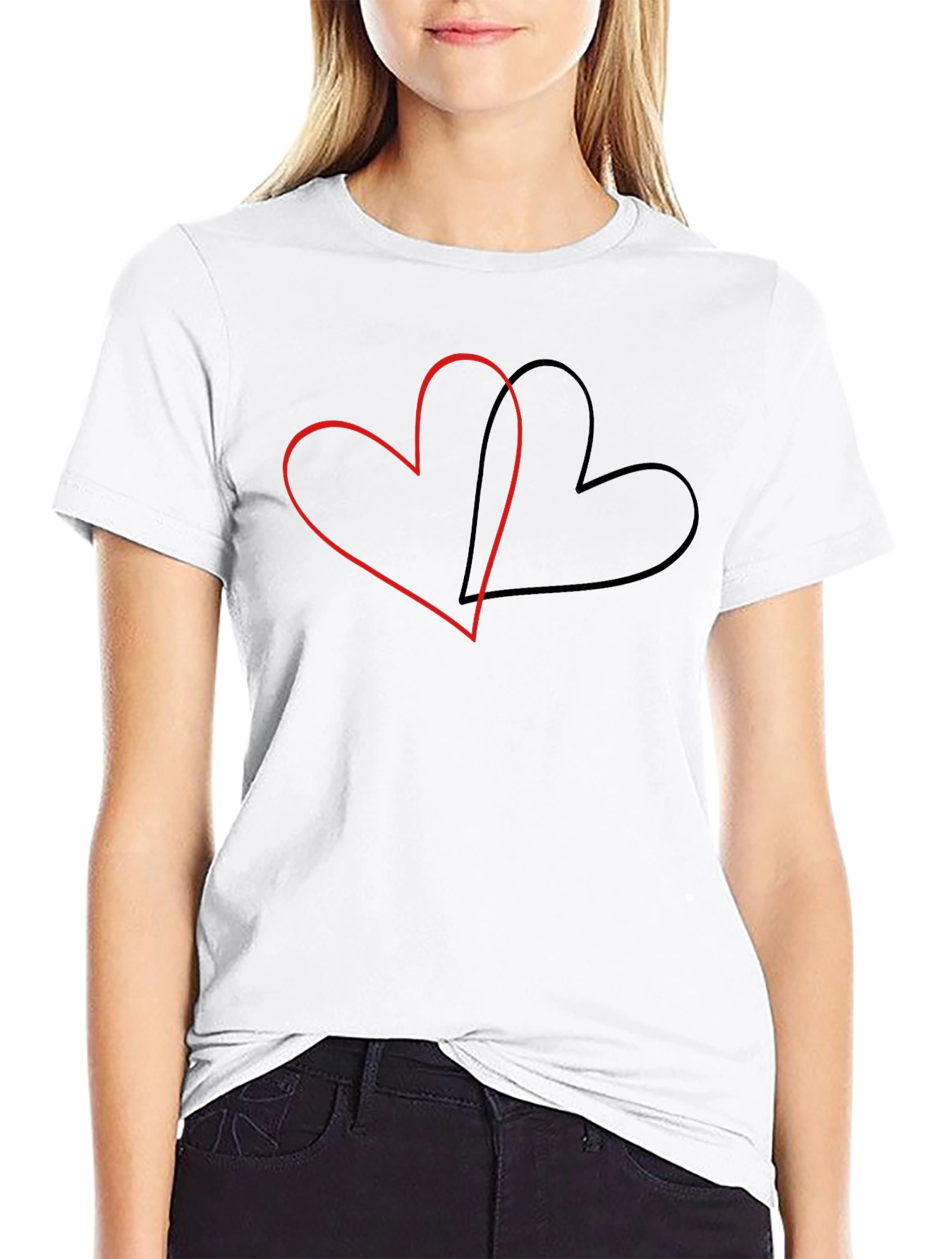 Heart Outline Graphic T-Shirt