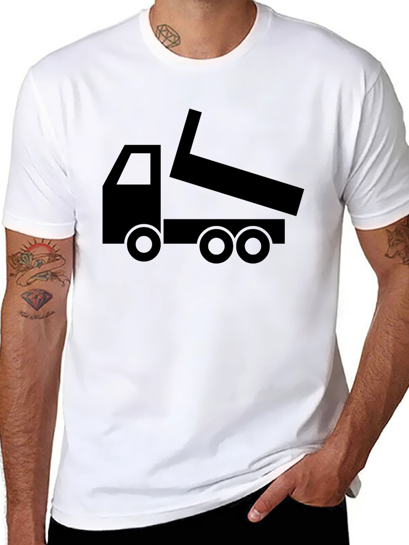 Dump Truck Graphic Tee - Black
