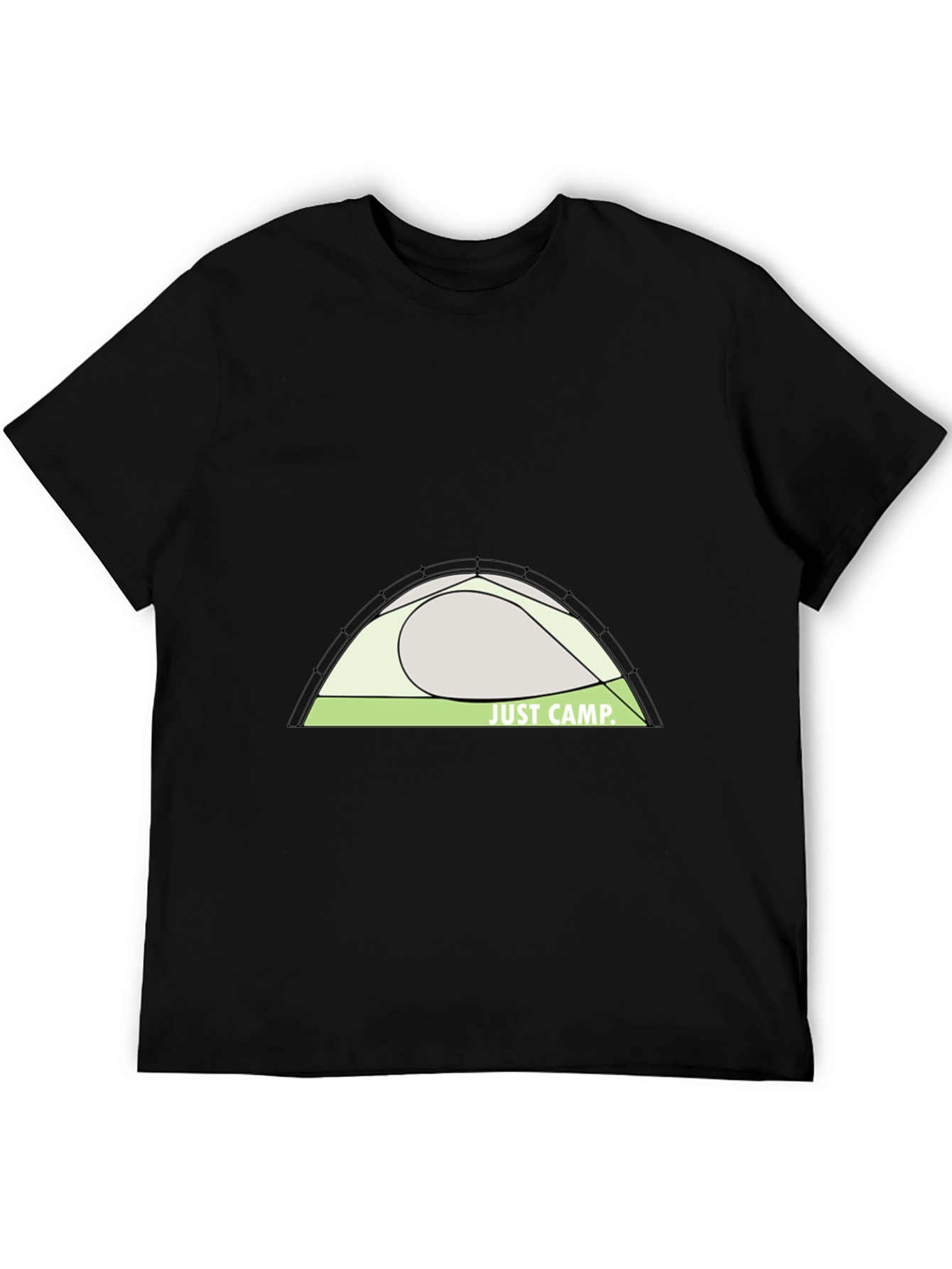 Just Camp Black T-Shirt - Outdoor Adventure
