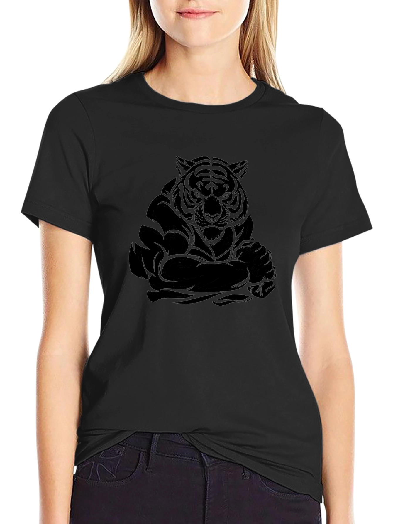 Black Tiger Graphic T-Shirt