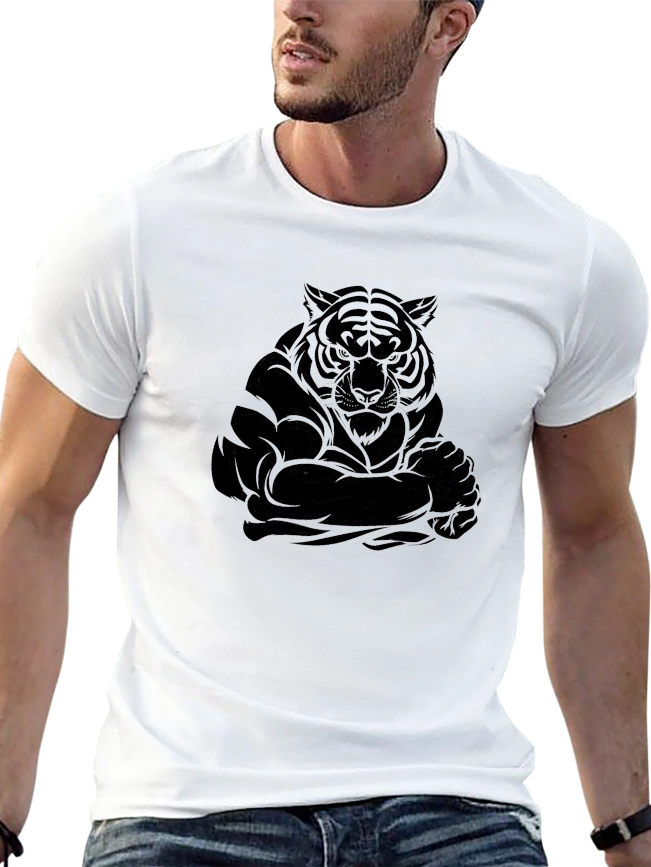 Black Tiger Graphic T-Shirt