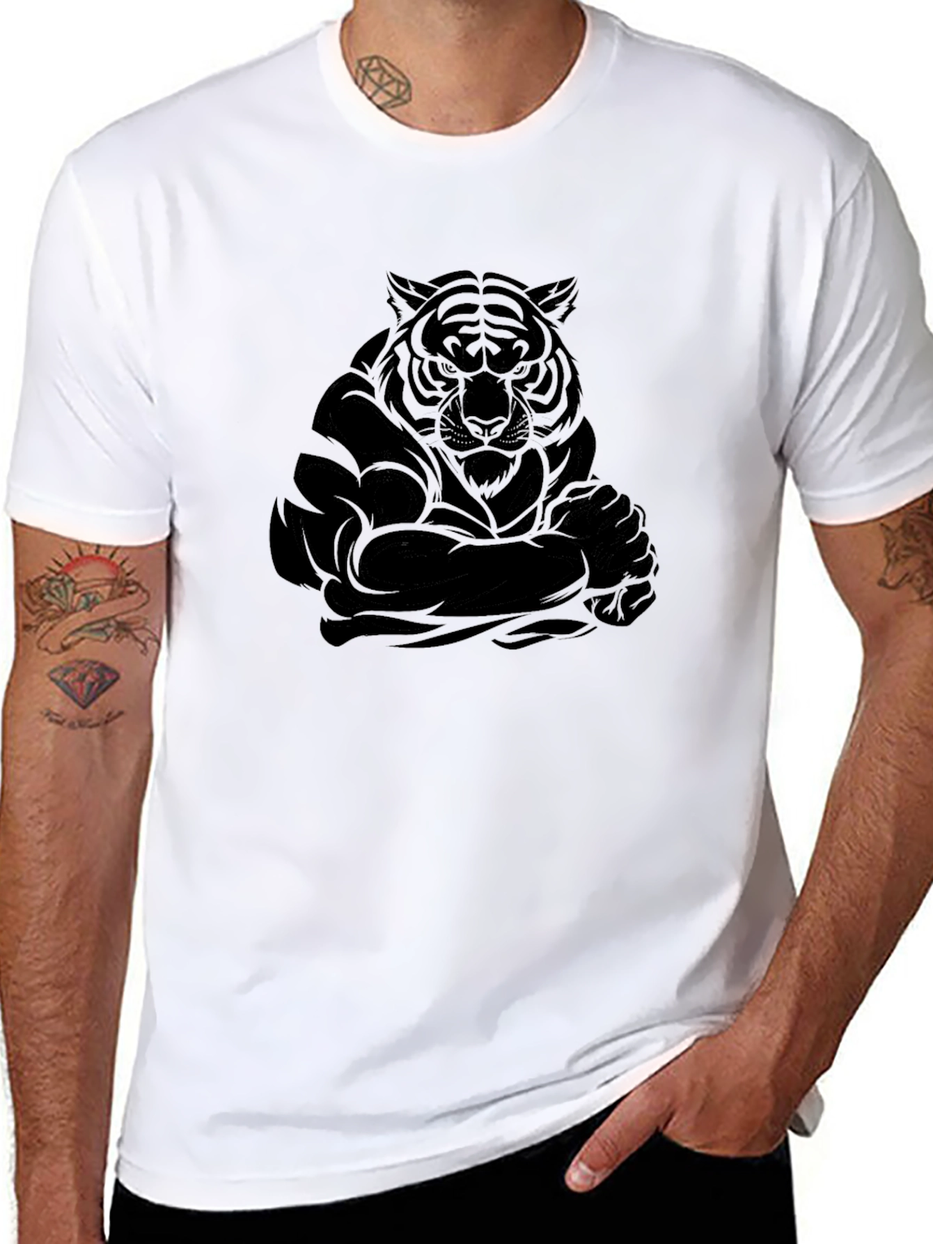 Black Tiger Graphic T-Shirt