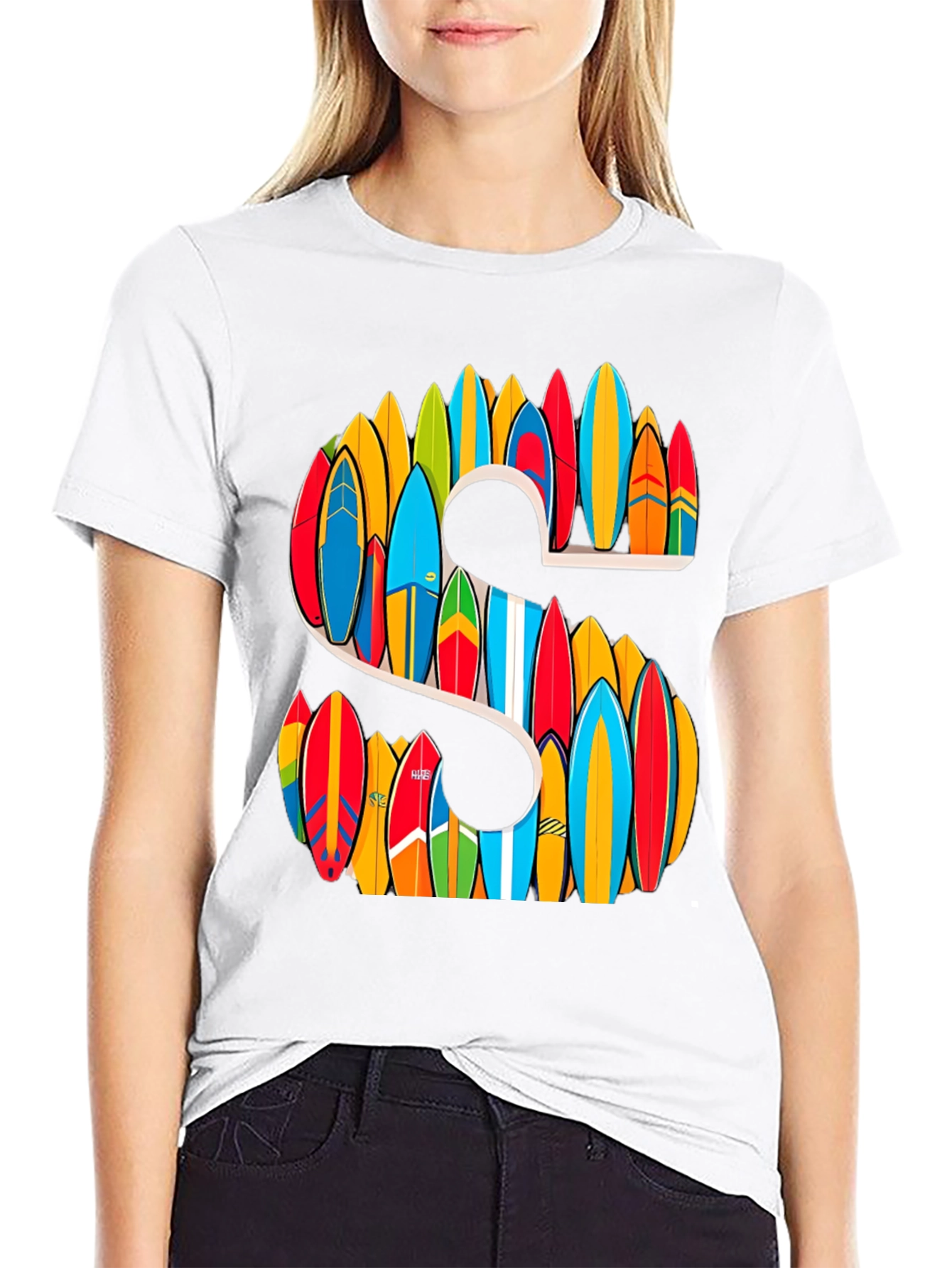 Surfboard Initial S T-Shirt