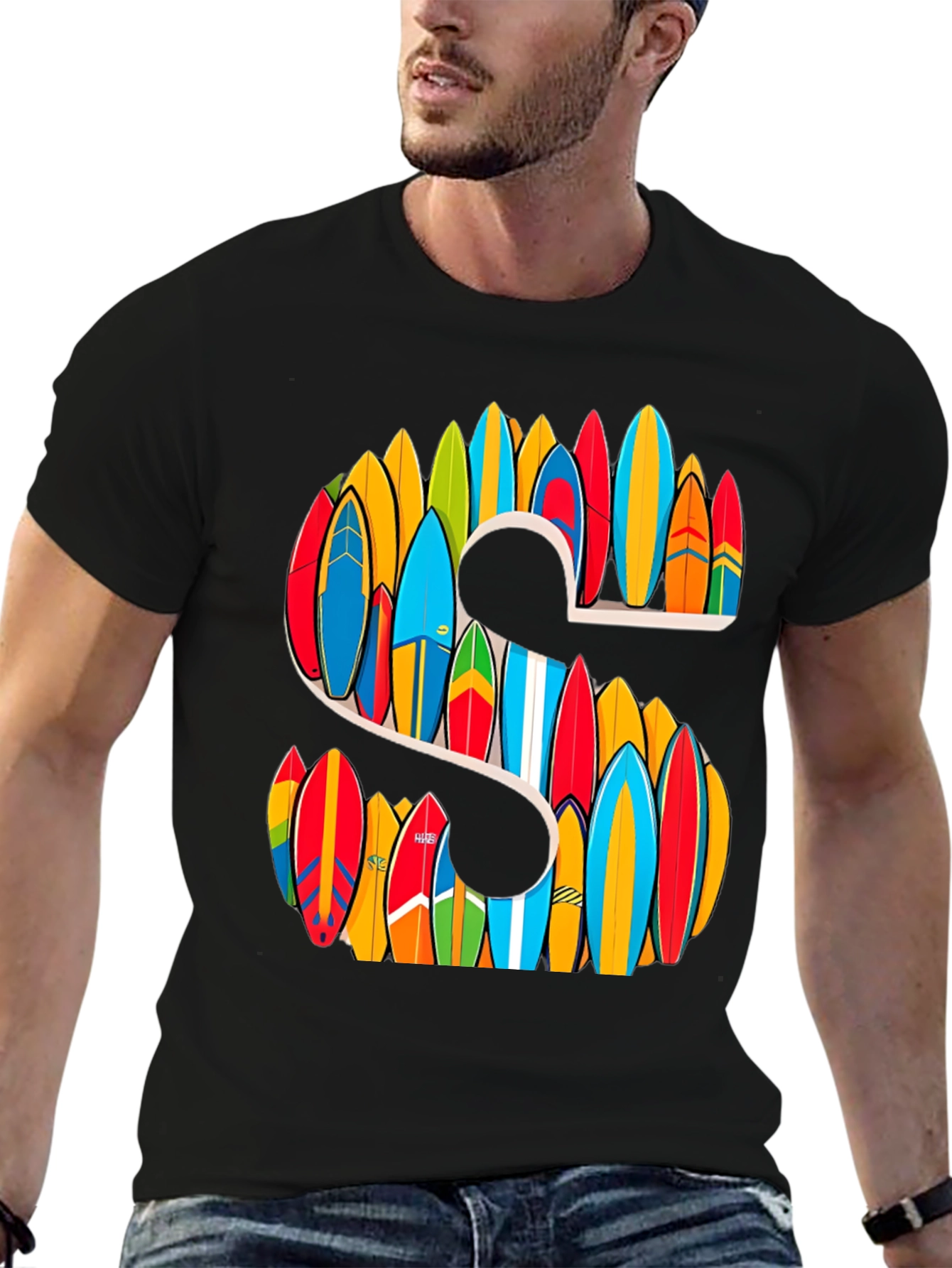 Surfboard Initial S T-Shirt