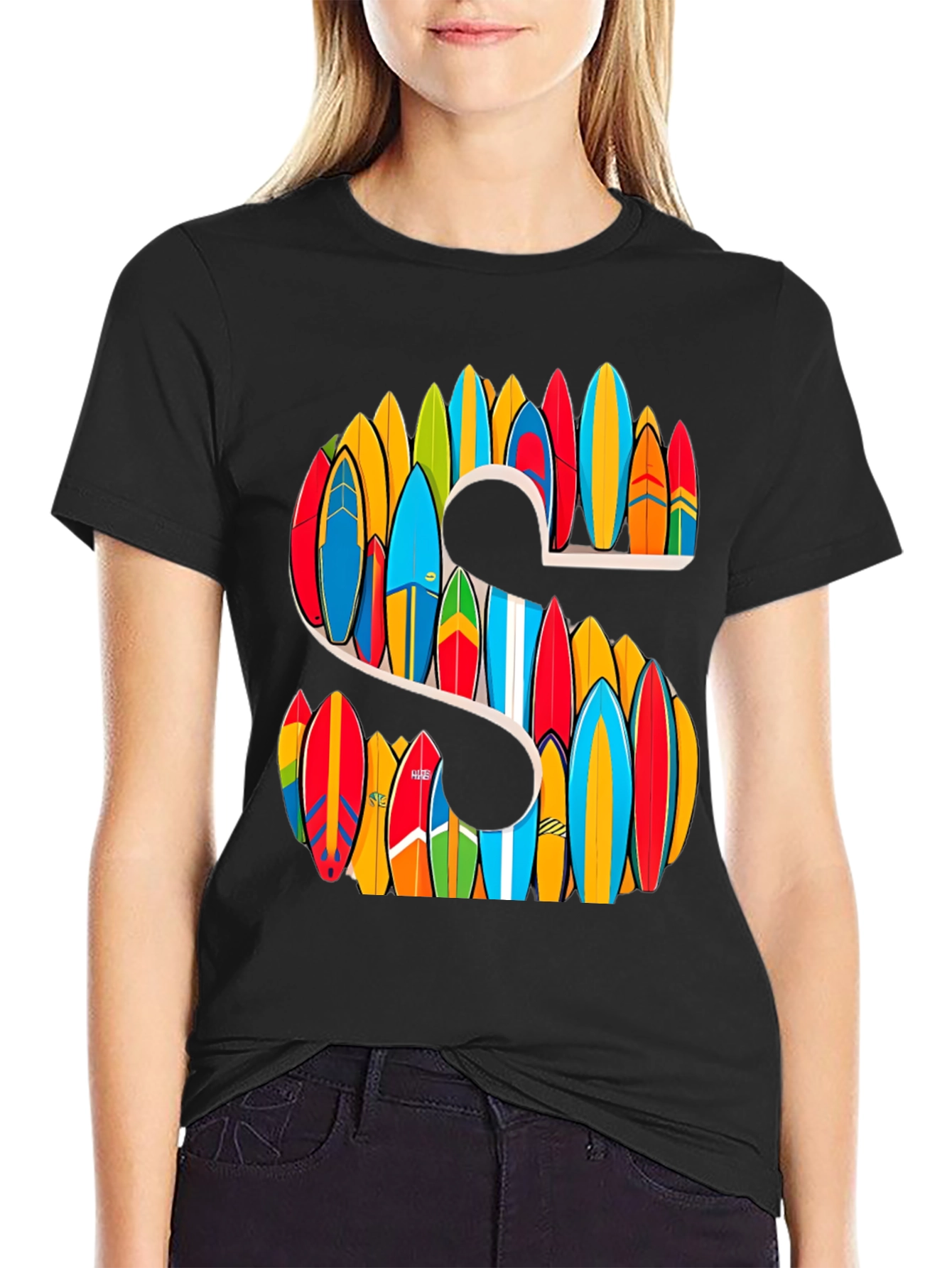 Surfboard Initial S T-Shirt