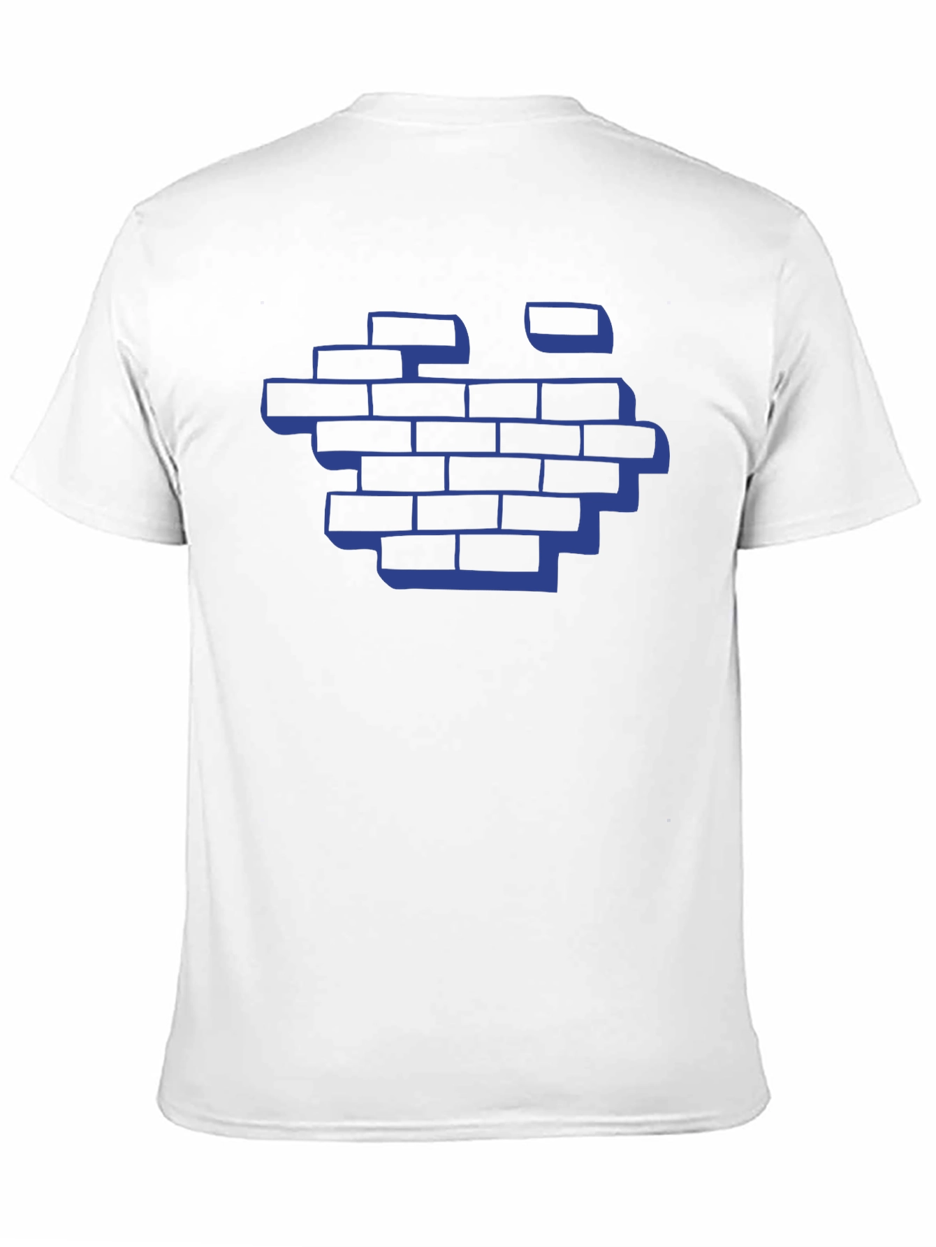 Blue Brick Wall Graphic Tee - Modern Streetwear