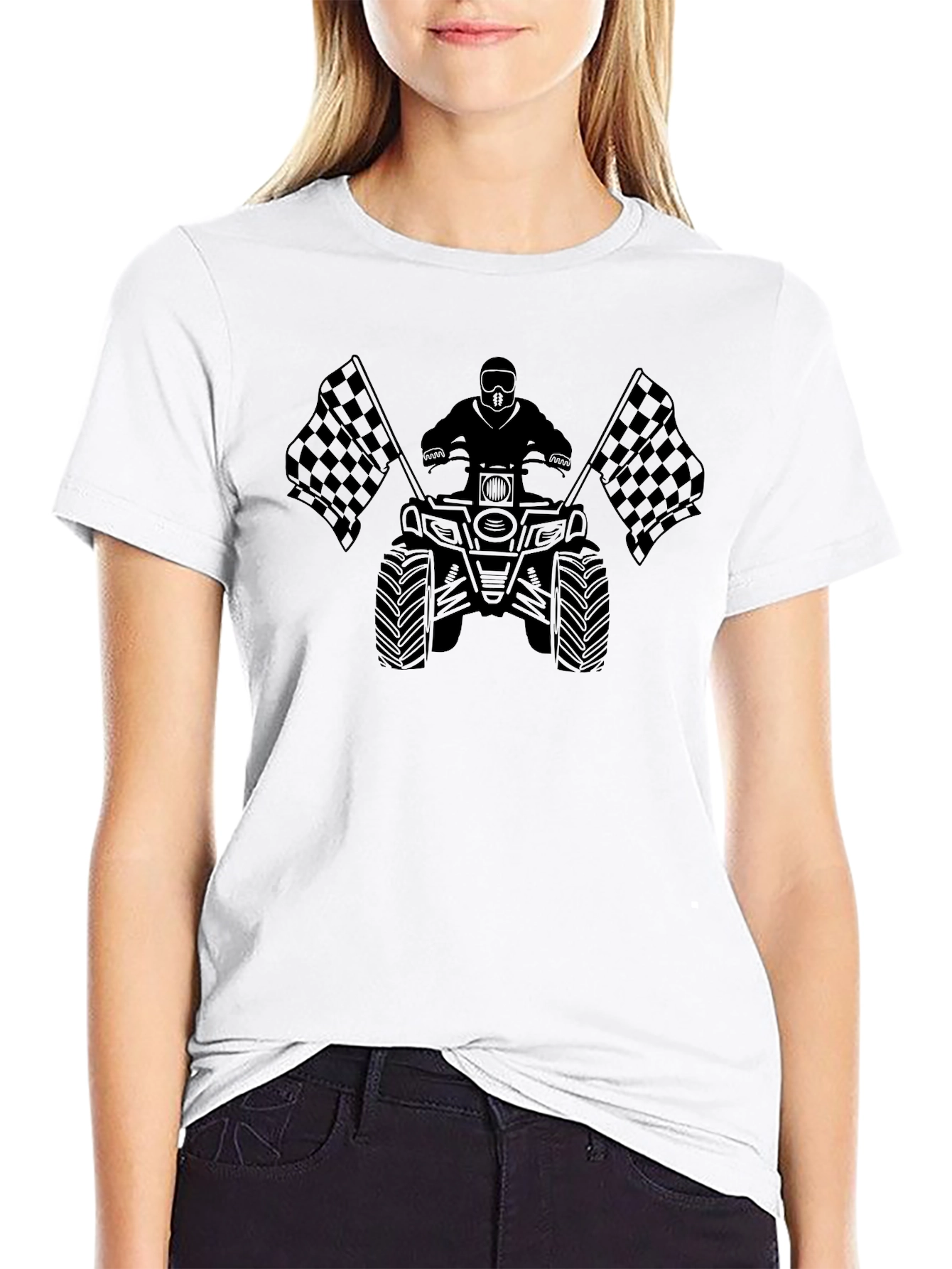ATV Rider T-Shirt Black Graphic Tee