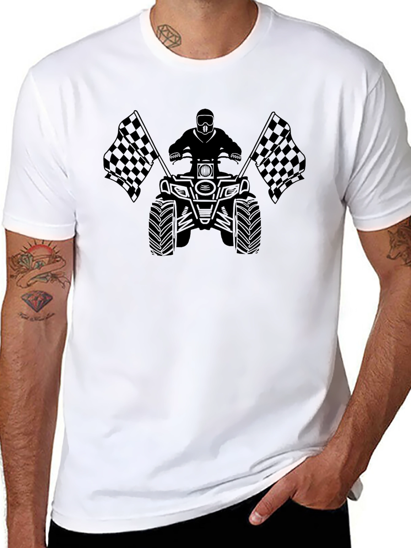 ATV Rider T-Shirt Black Graphic Tee