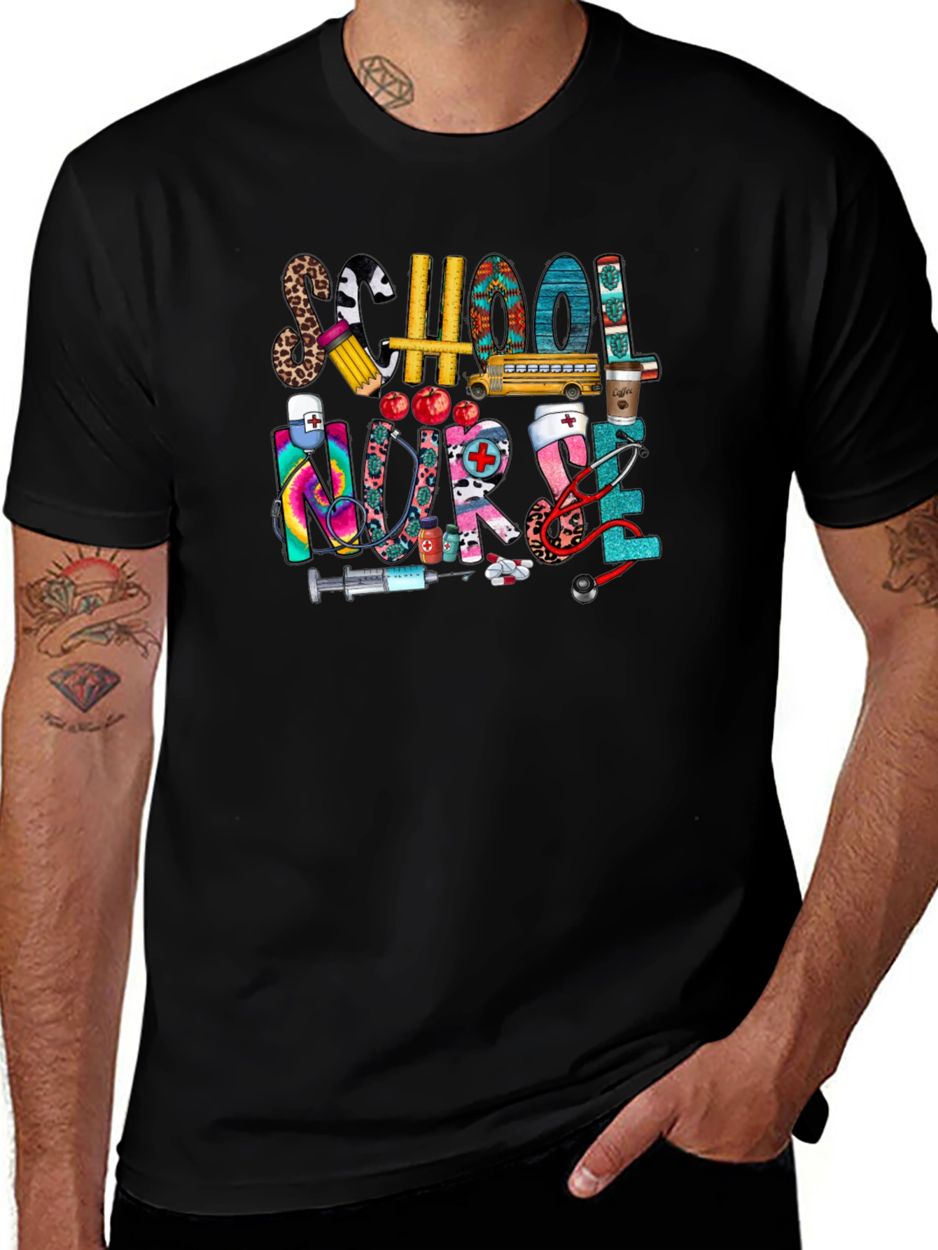 School Nurse Graphic T-Shirt