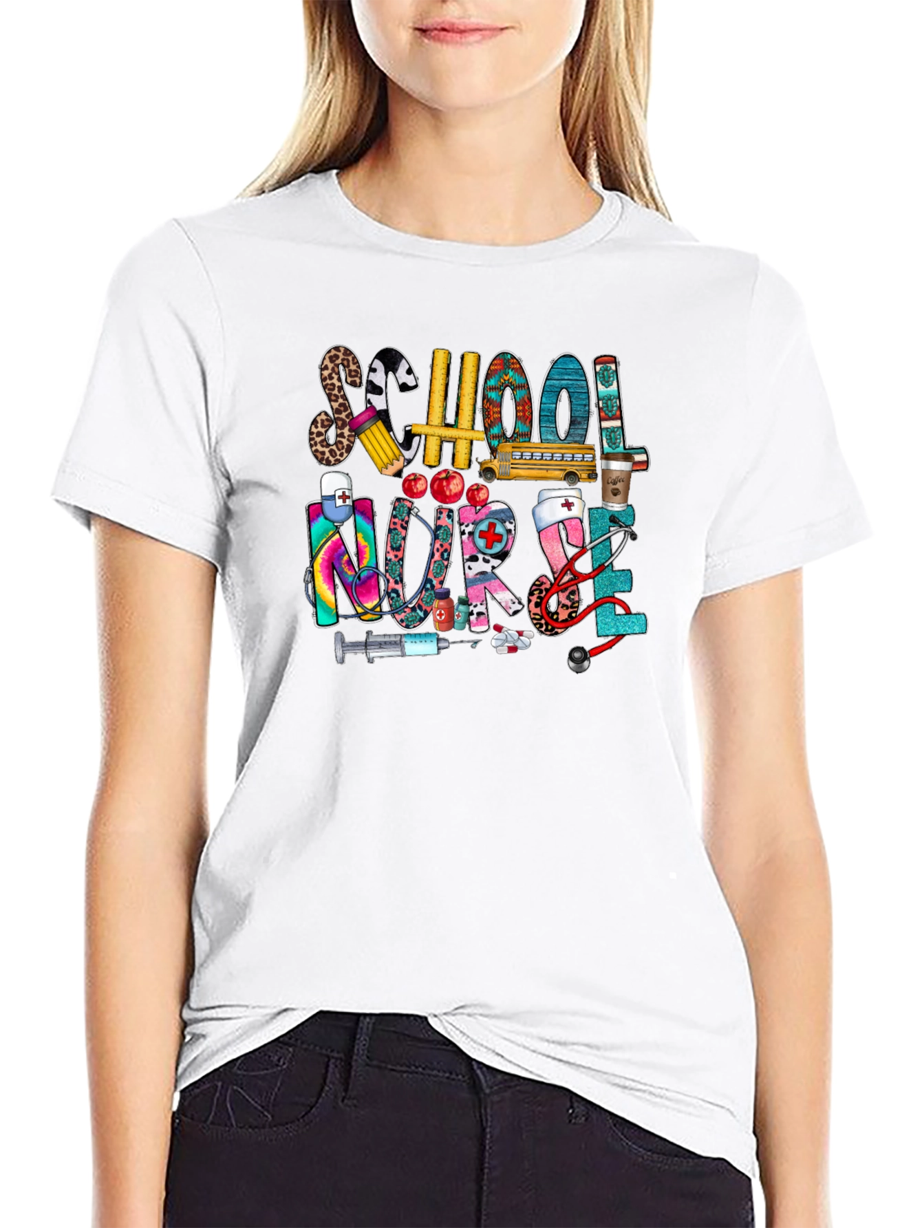 School Nurse Graphic T-Shirt