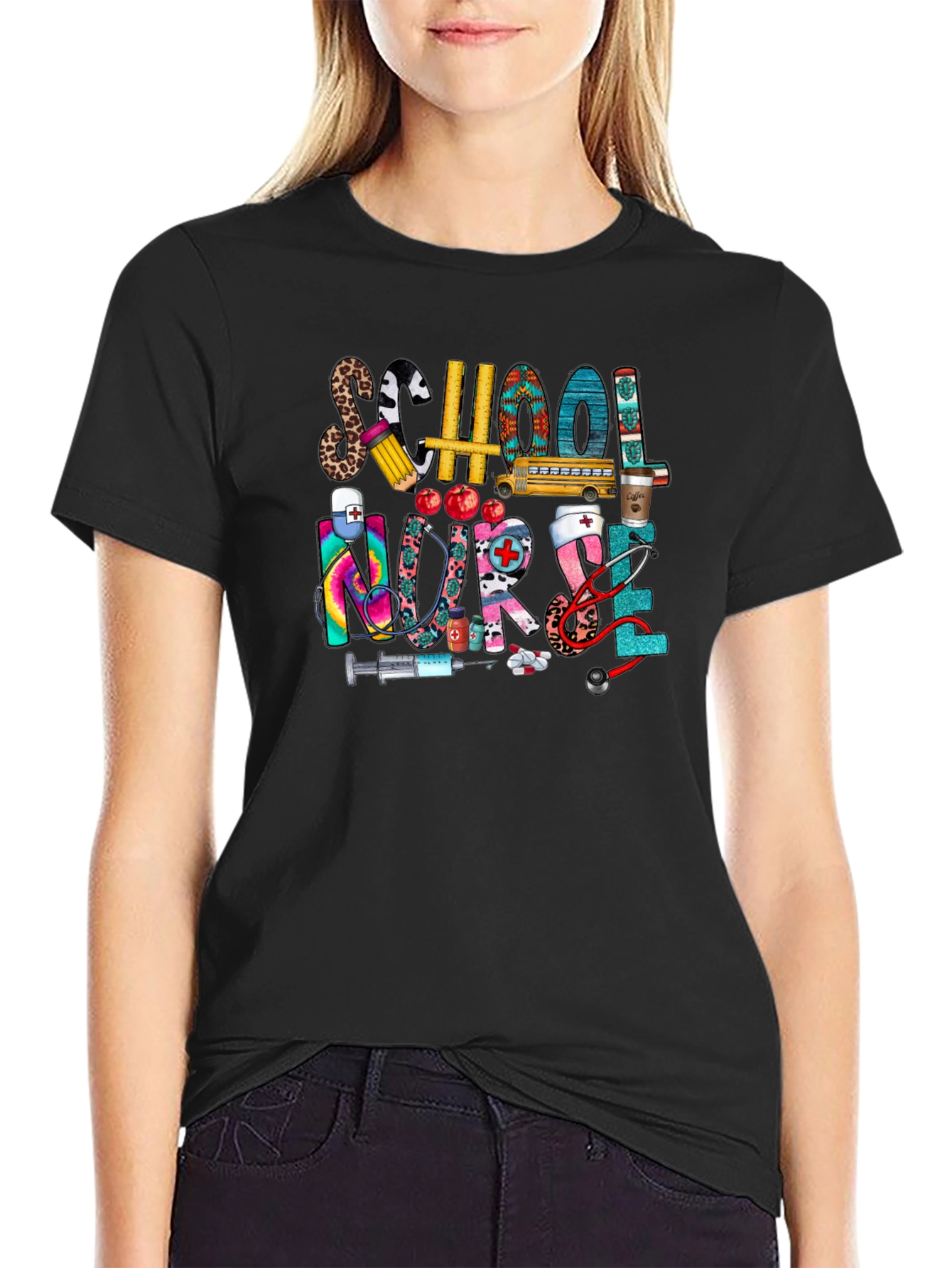 School Nurse Graphic T-Shirt