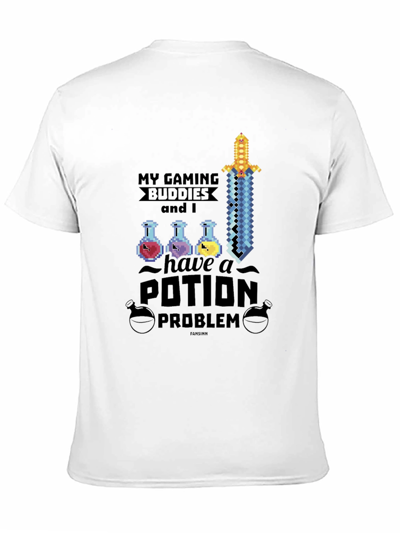 Gaming Buddies Potion Problem Black T-Shirt