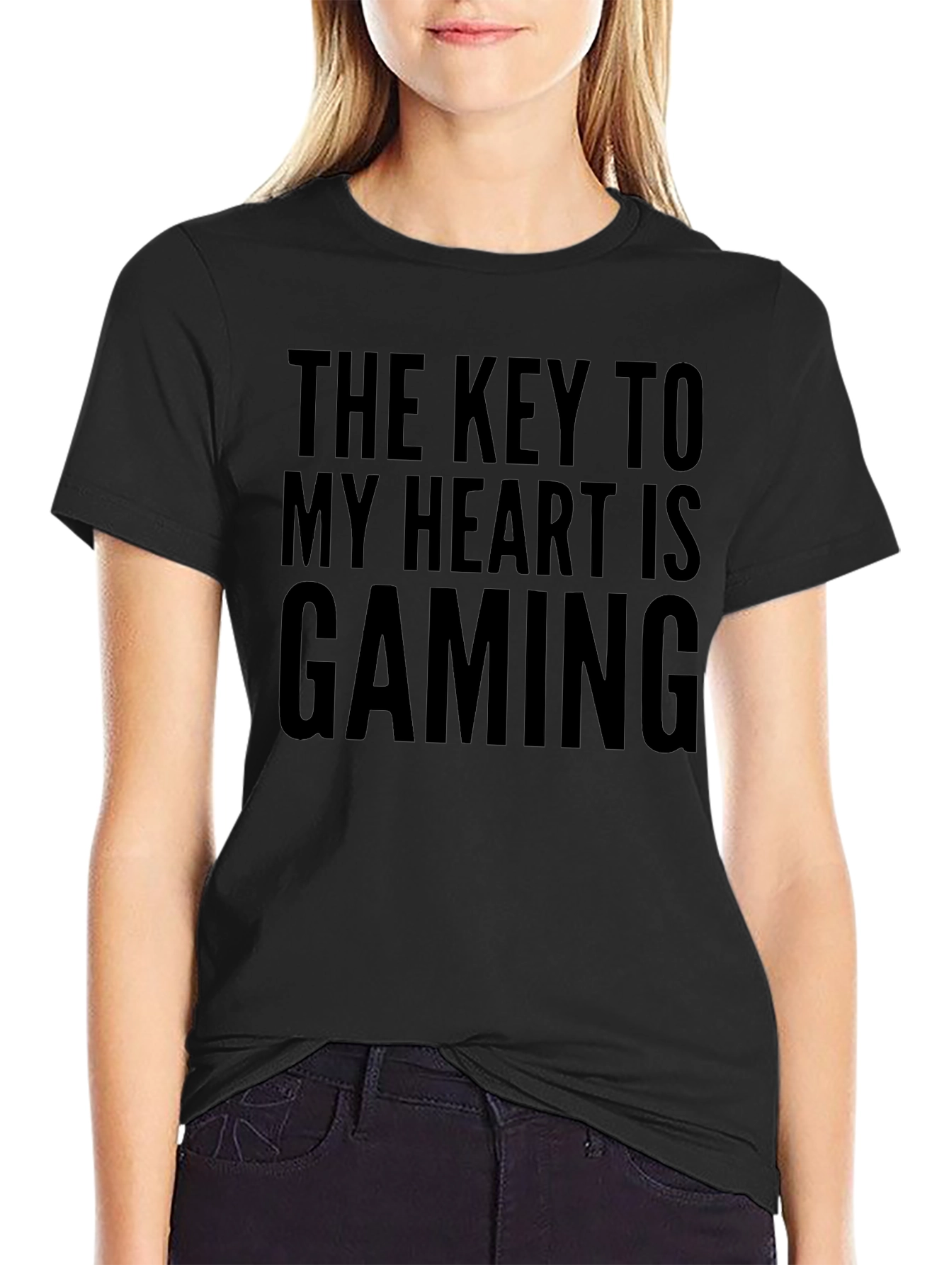 Gamer T-Shirt: The Key to My Heart is Gaming