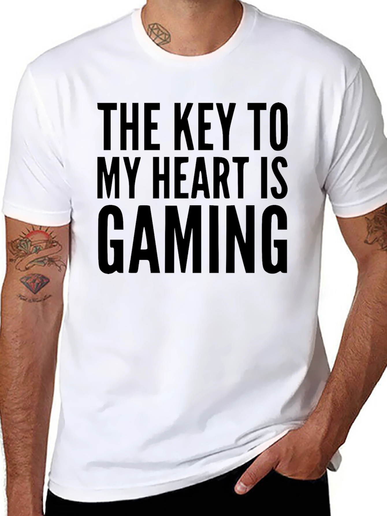 Gamer T-Shirt: The Key to My Heart is Gaming