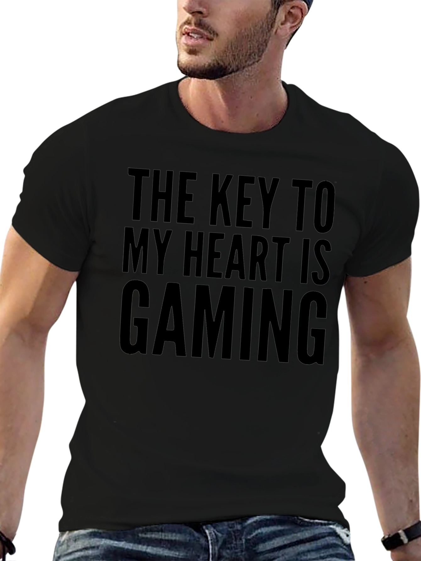 Gamer T-Shirt: The Key to My Heart is Gaming